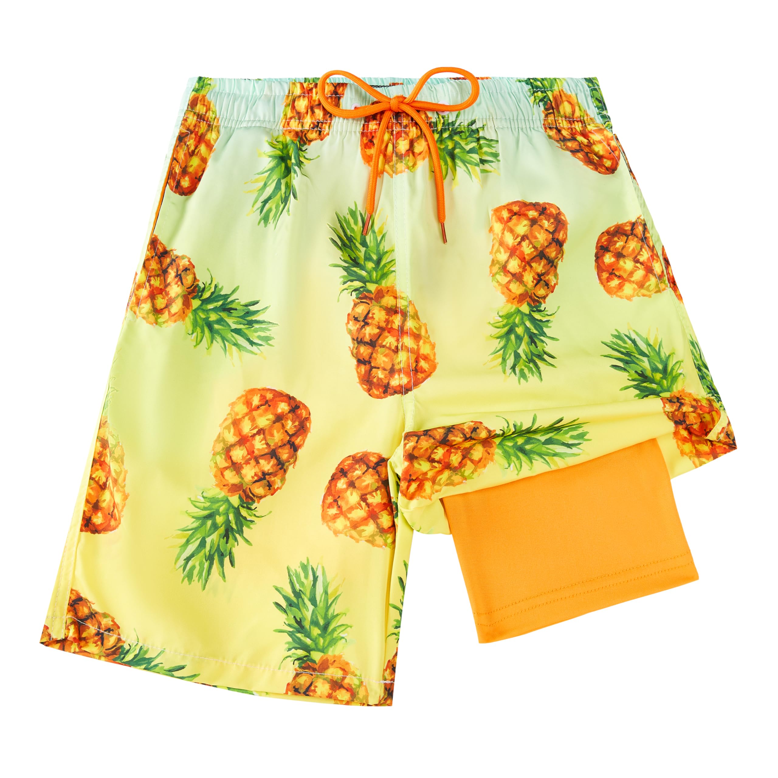 FT FENTENG Boys Swim Trunks Compression Liner Swim Shorts Quick Dry Bathing Suit with Boxer Brief Anti-Chafe Boy Swimwear