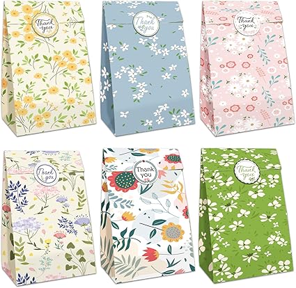 floral party favor bags