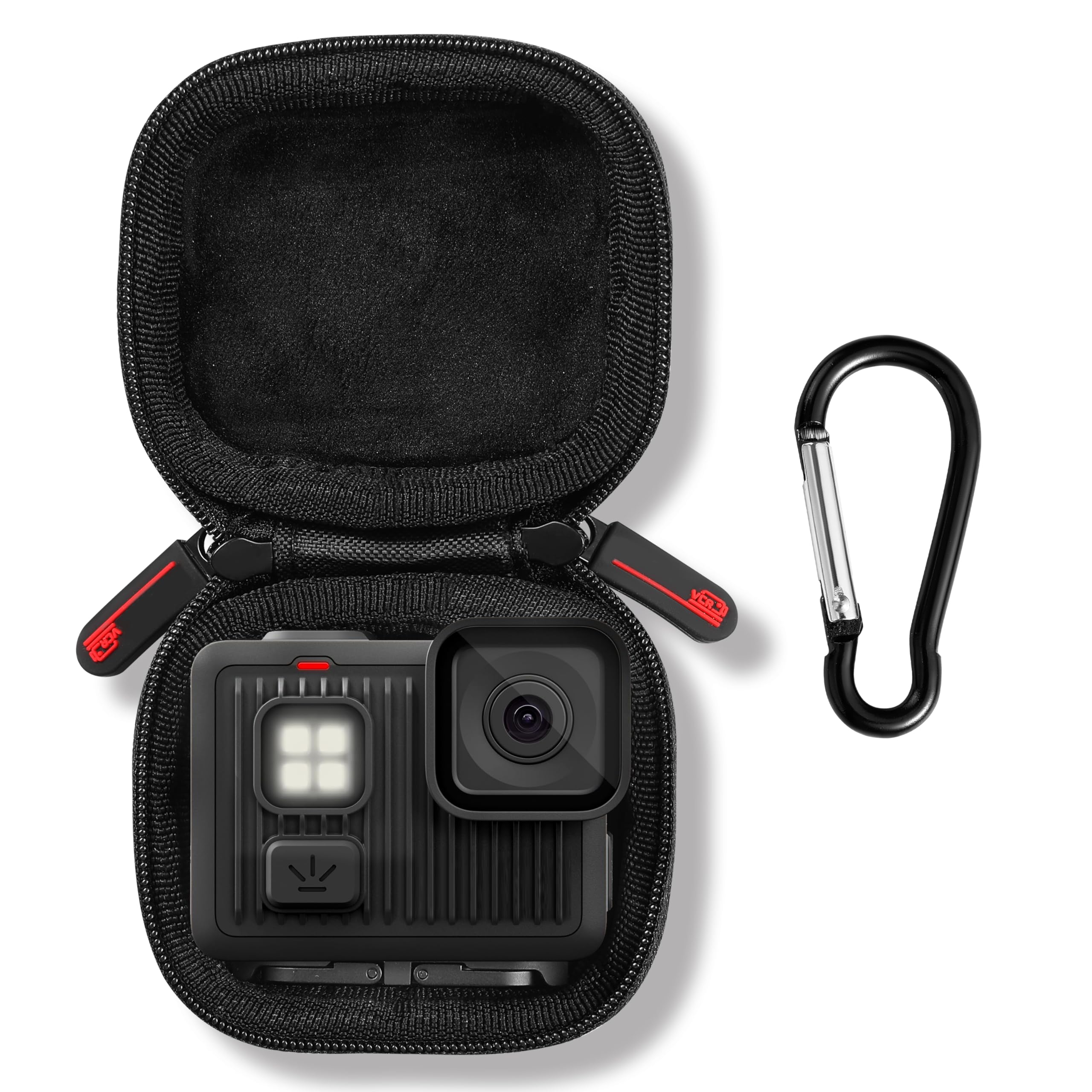 STARTRC VCR Carrying Case for gopro Lit Hero/Hero Accessories Hard Shell PU Cover Protection Storage MINI Bag Travel Portable Cases with Carabiner Action Camera-picture-15