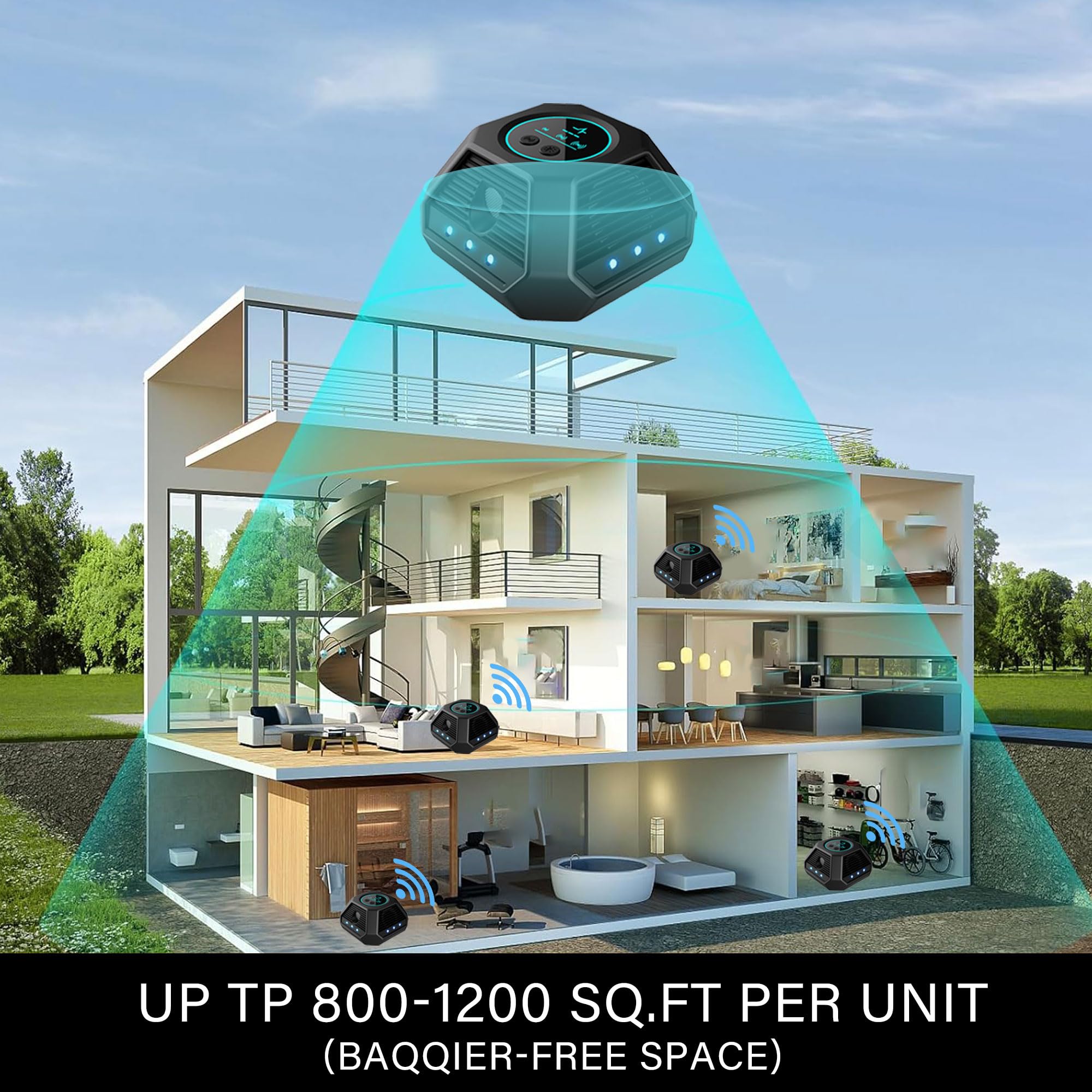 Ultraschall Maus und Ratten 360°,4 Funktionsschalter,Schädlingsvertreiber elektronisch für Haus,Keller,Mäuse und Ratten vertreiben ohne Chemie und Mausefalle
