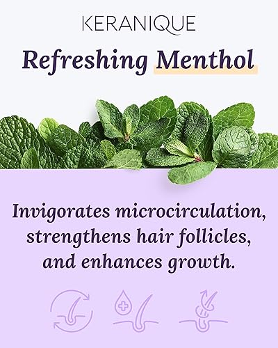 Miniatura 5 de Set de champú y acondicionador Keranique para el crecimiento y contra el afinamiento del cabello  Tratamiento capilar con queratina  Con complejo de