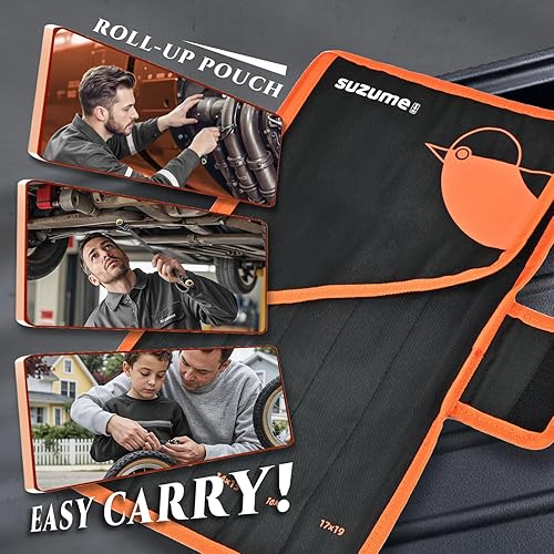 Miniatura 5 de SUZUME Juego de llaves de trinquete extralargas de cabeza flexible, 6 unidades (0.315-0.748 in) de doble extremo de caja métrica de espuma EVA de