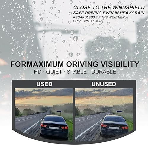 Miniatura 3 de Juego de 2 limpiaparabrisas de calidad de 22 pulgadas + 22 pulgadas (juego de 2), limpiaparabrisas de repuesto para automóvil, duradero, estable,