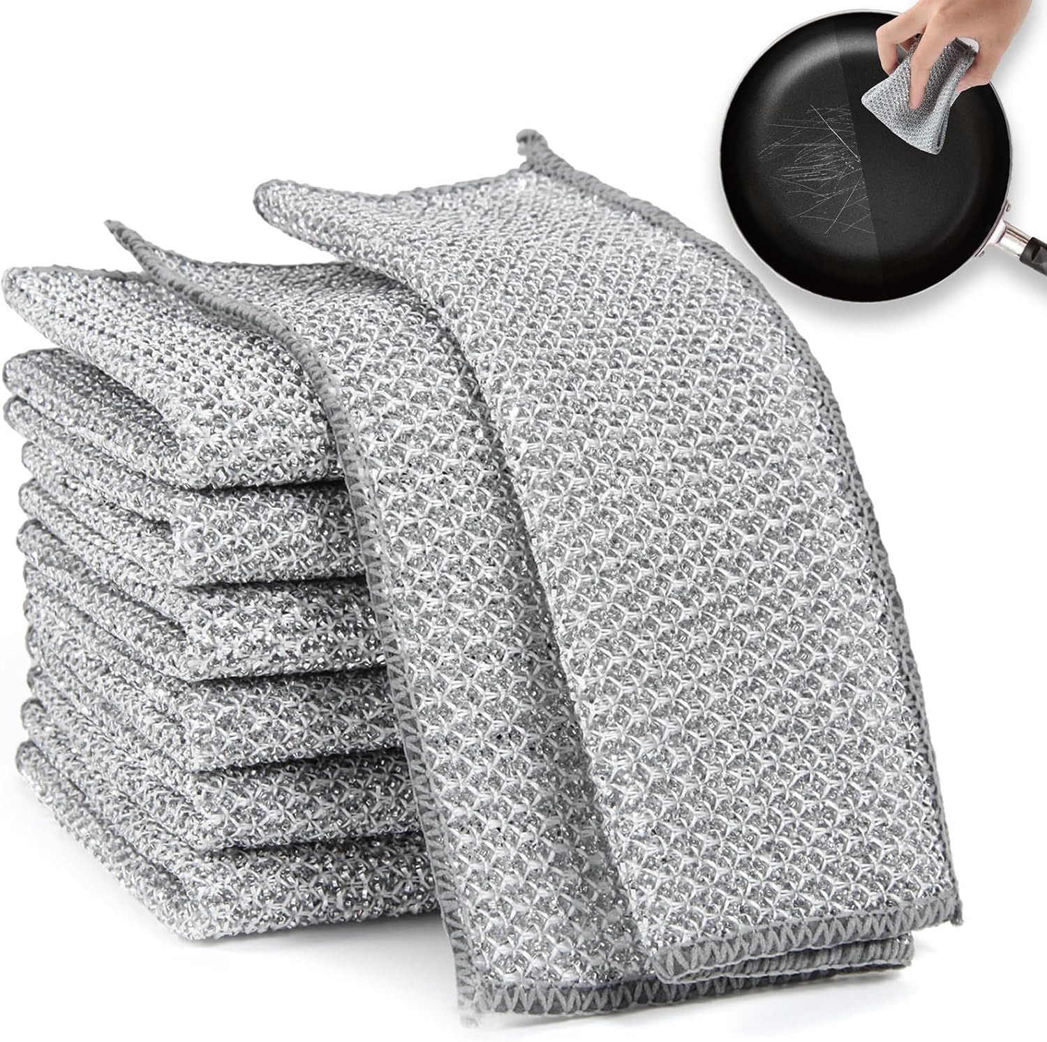 Amazon.com: Hendiy Wire Dishwashing Rag, Non Scratch Wire Dishcloth for ...