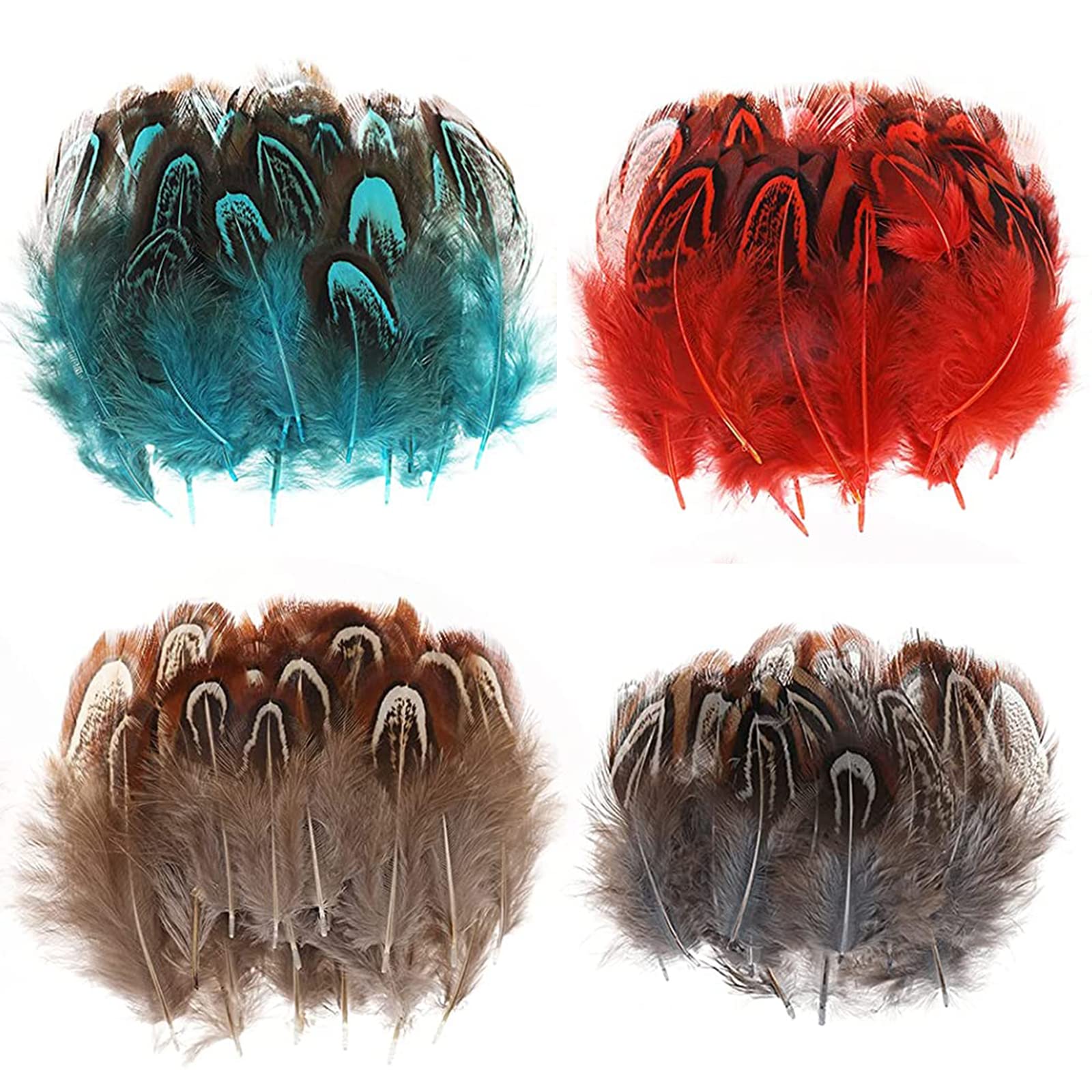 180 Pièces Plumes Naturelles Colorées MWOOT - Idéal Pour DIY, Pâques Et Décorations Créatives