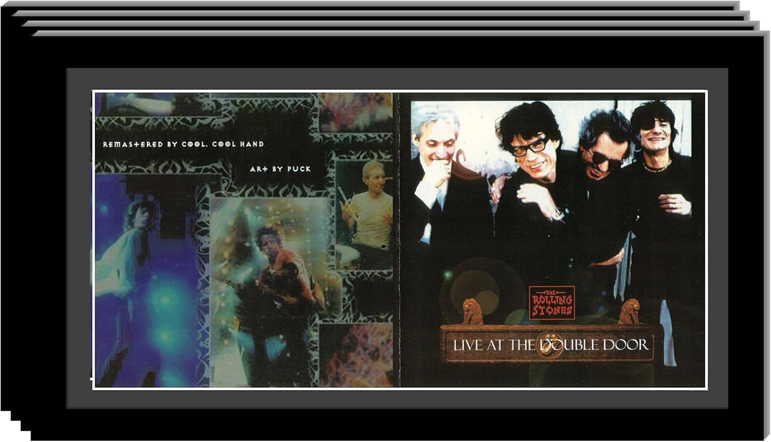 Creative Picture Frames 16X30Bk-W Double Lp Vinyl Record Frame Display With White Mat, Cover Insert, Glass And Wall Hanger (Albums Not Included)