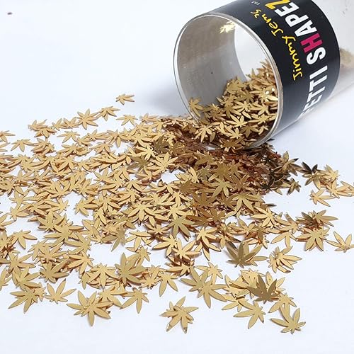 Confeti Marihuana Leaf 14" Oro  2 Bolsas de Medio Oz (1 oz) #9712 - Envío Gratis disponible en Yaxa Peru