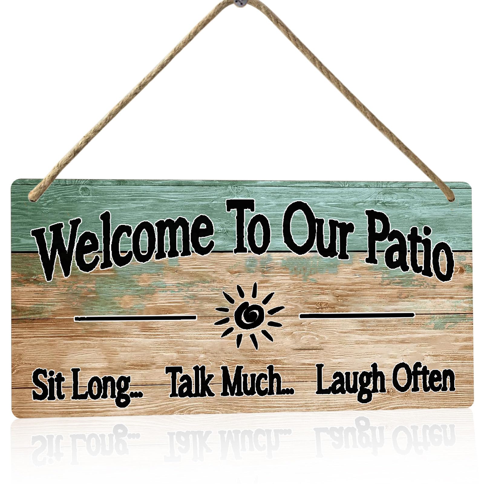 Outdoor Patio Signs For Outside Welcome To Our Patio Sign Outdoor Patio Wall Decor Personalized Wood Garden Signs For Outside Porch Sign Beach Signs 6x12 Inch
