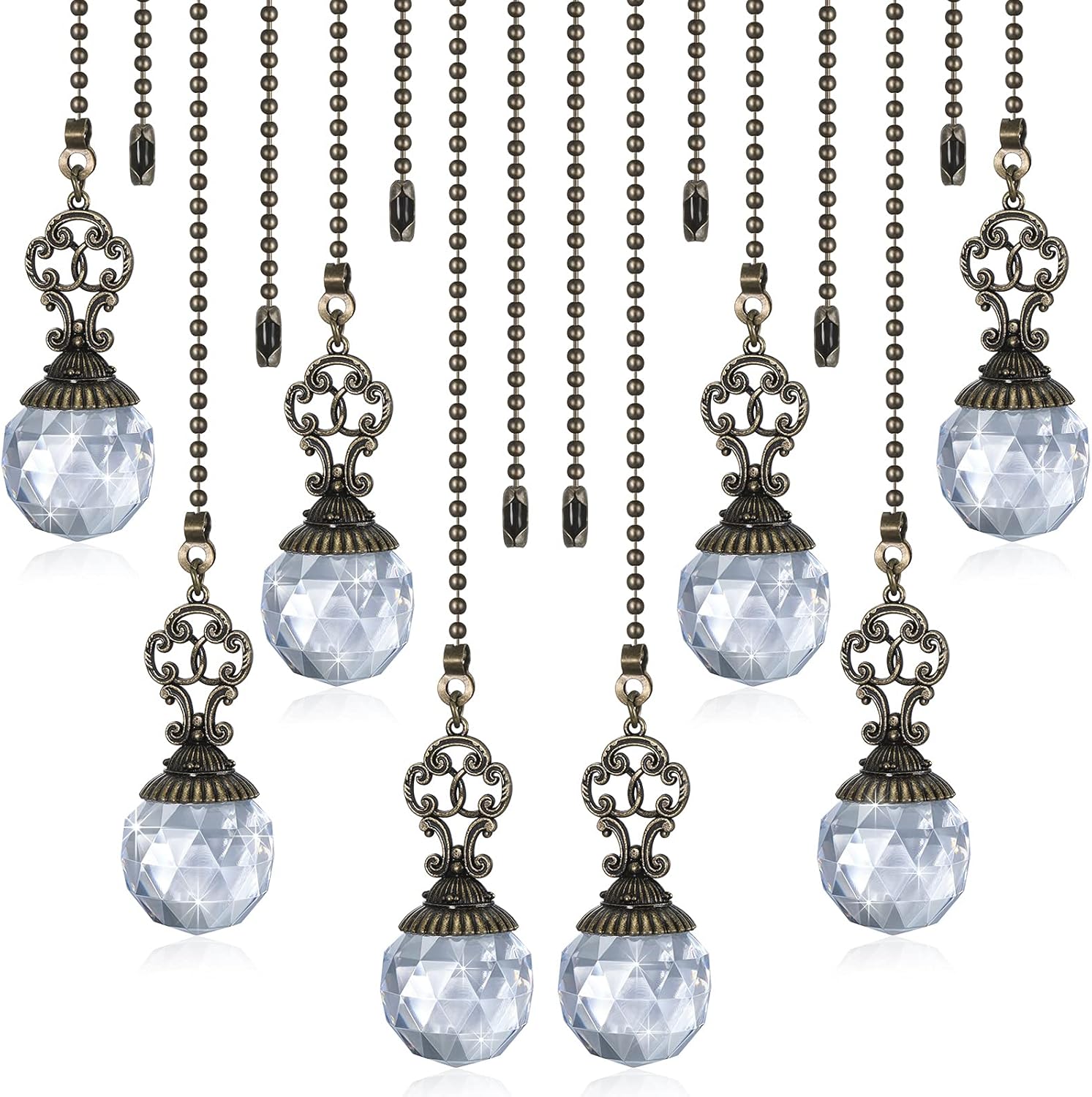 Ceiling Fan Pull Chains Crystal Light Fan Pull Chain Pendant with Ball