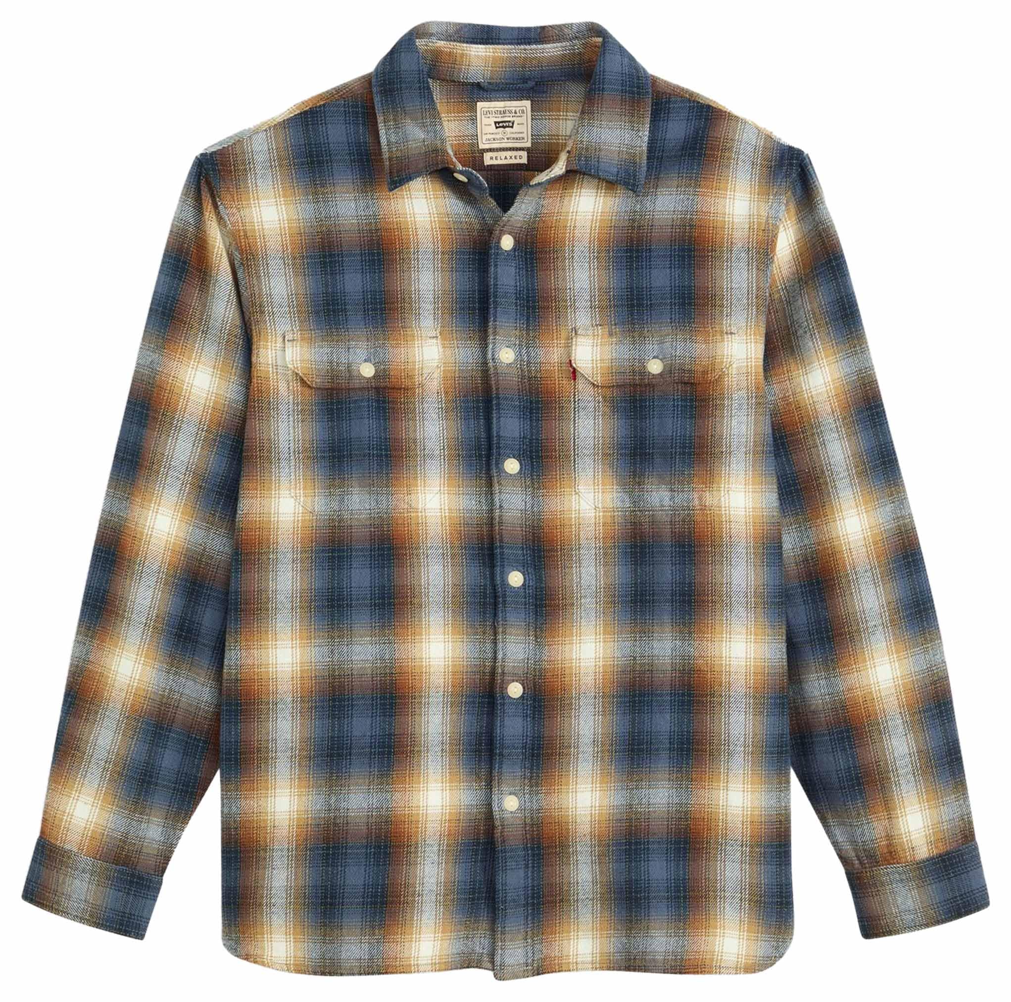 Levi's Men's Warwick Plaid Vintage Jackson Worker Button-Down Shirt, Warwick, Vintage Plaid, S
