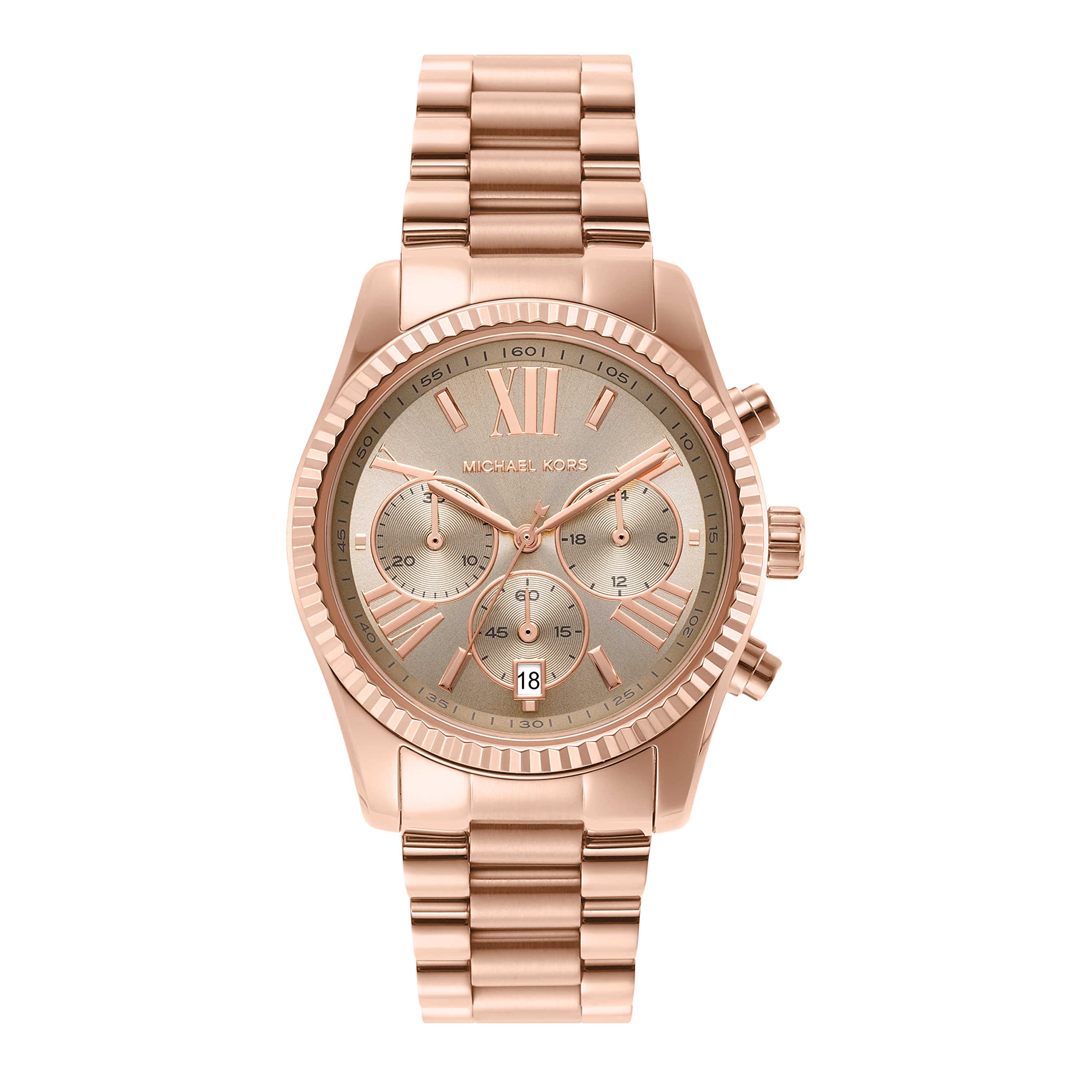 Amazon.co.jp: Michael Kors LEXINGTON クロノグラフ ローズゴールド 