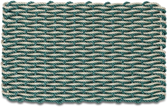 Wicked Good Doormats Outdoor Door Mat, The Original Lobster Rope Doormat, All Weather Mats, Woven Door Mat from Nautical Rope, Front Door Welcome Mats, (Spruce & Sand Double Weave, 24 x 36)
