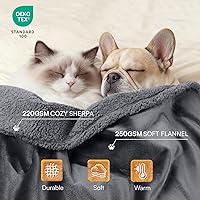 Vista 43 de Cobija impermeable para mascotas, a prueba de líquidos y orina, para sofá, cama, sillón, reversible, vellón, forro polar, protector de muebles
