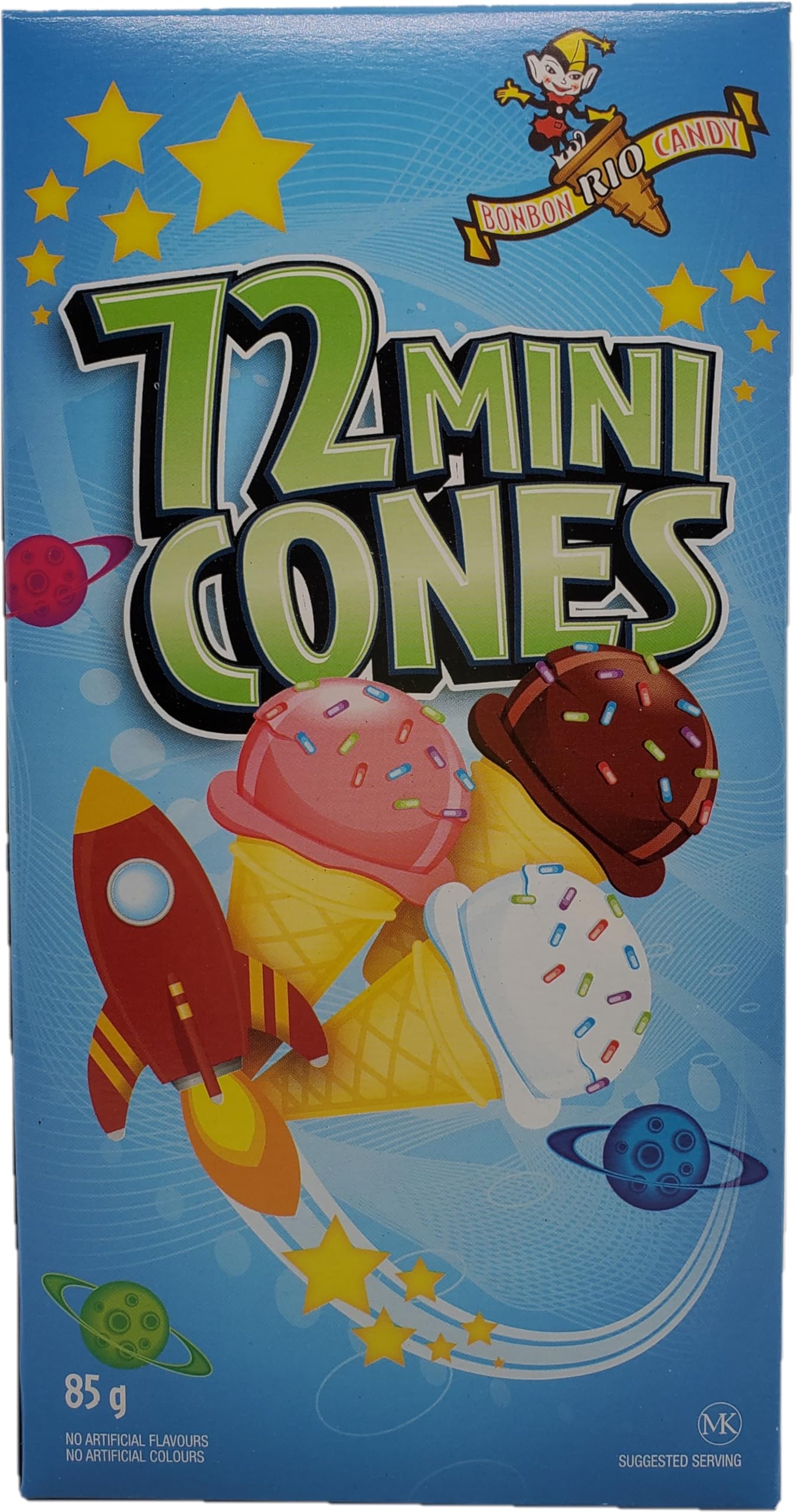 BONBON RIO STORE Cones for Ice Cream - Mini Cones for Dessert – Classic Ice cream cone – Sweet, Crisp, Crunchy and Delicious – Ideal for Family Gatherings, Parties (72-Pack)