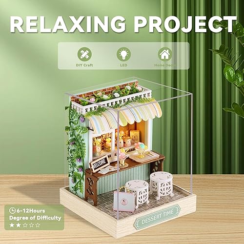Miniatura 51 de Flever Kit de casa de muñecas en miniatura, habitación creativa con muebles para regalo romántico de San Valentín (tienda de fideos Sakura)