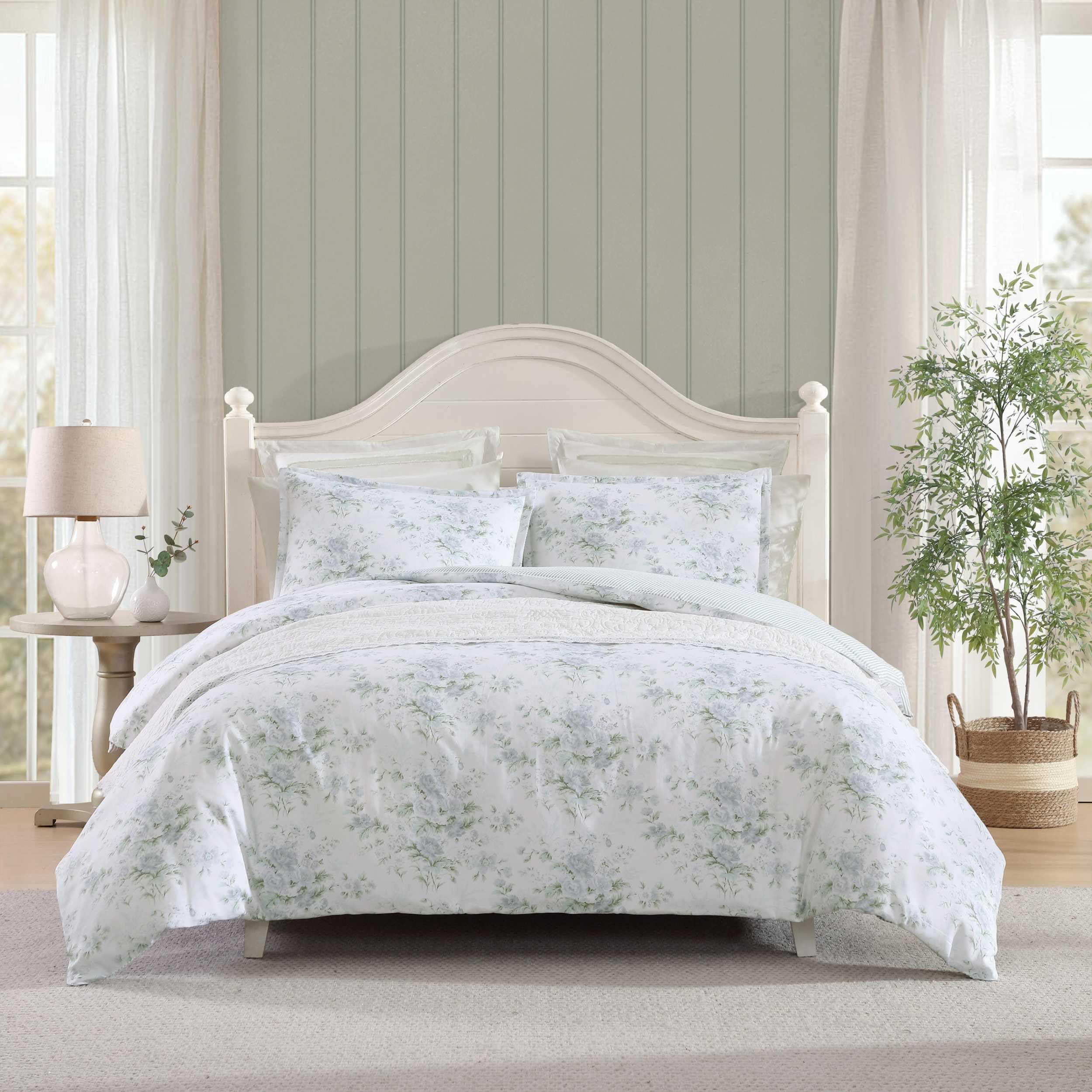 Amazon｜Laura Ashley - 掛け布団カバーセット、お揃いの枕カバー付き 