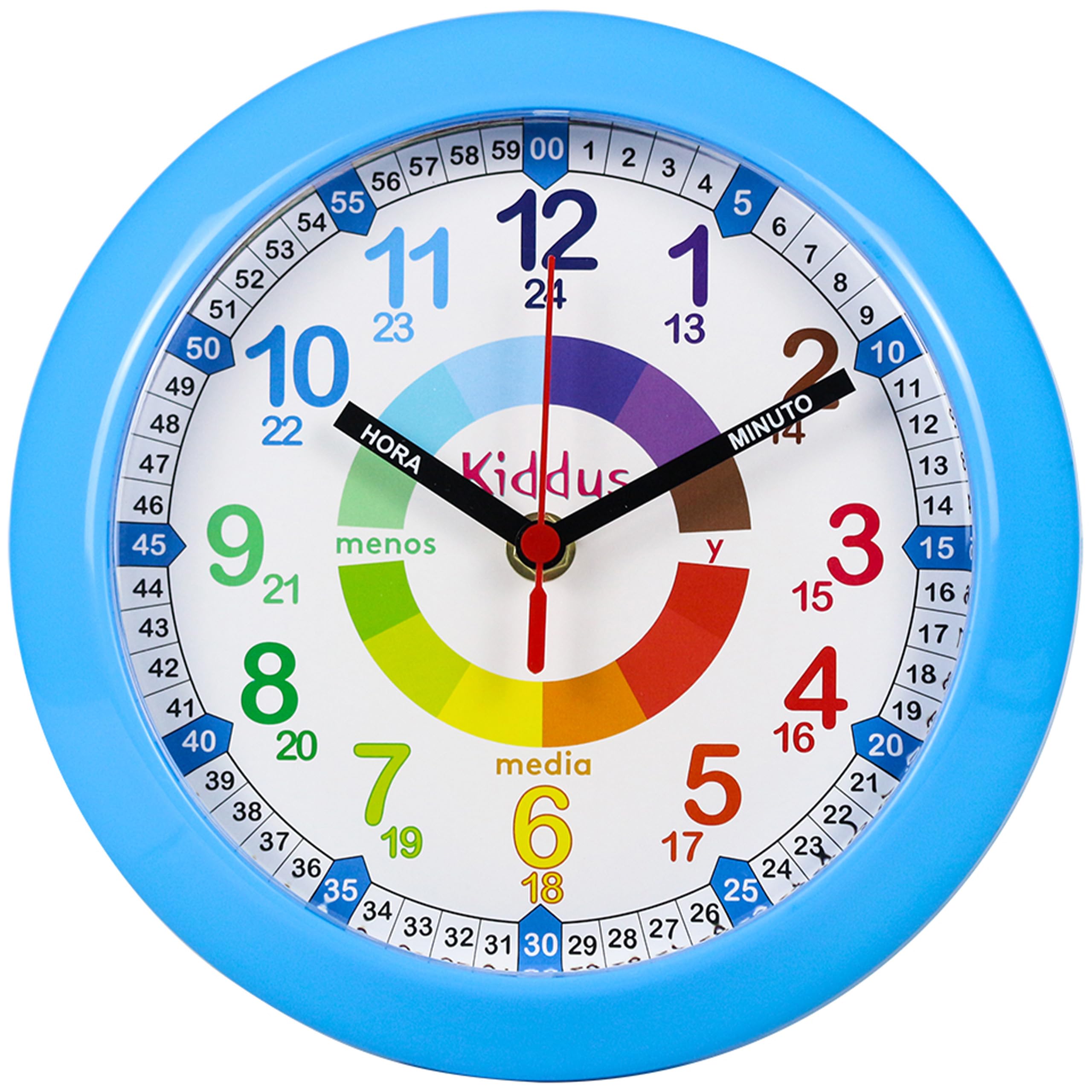 Orologio Da Polso Per Bambini KWIO TAKK - 32 Mm, Cassa Acciaio Inox, Impermeabile 5ATM, Cinturino Lavabile, Per Imparare L'ora