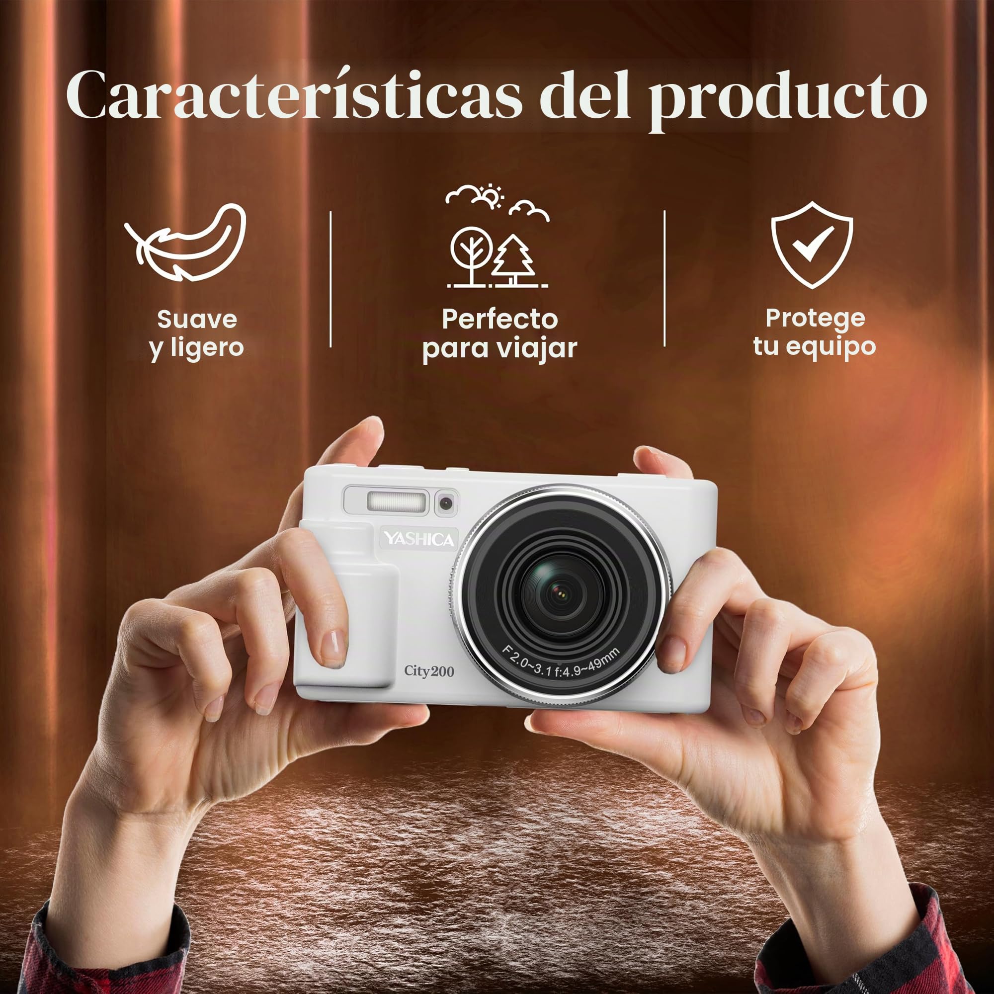 Yashica City 200 Cámara Digital 4K Blanca