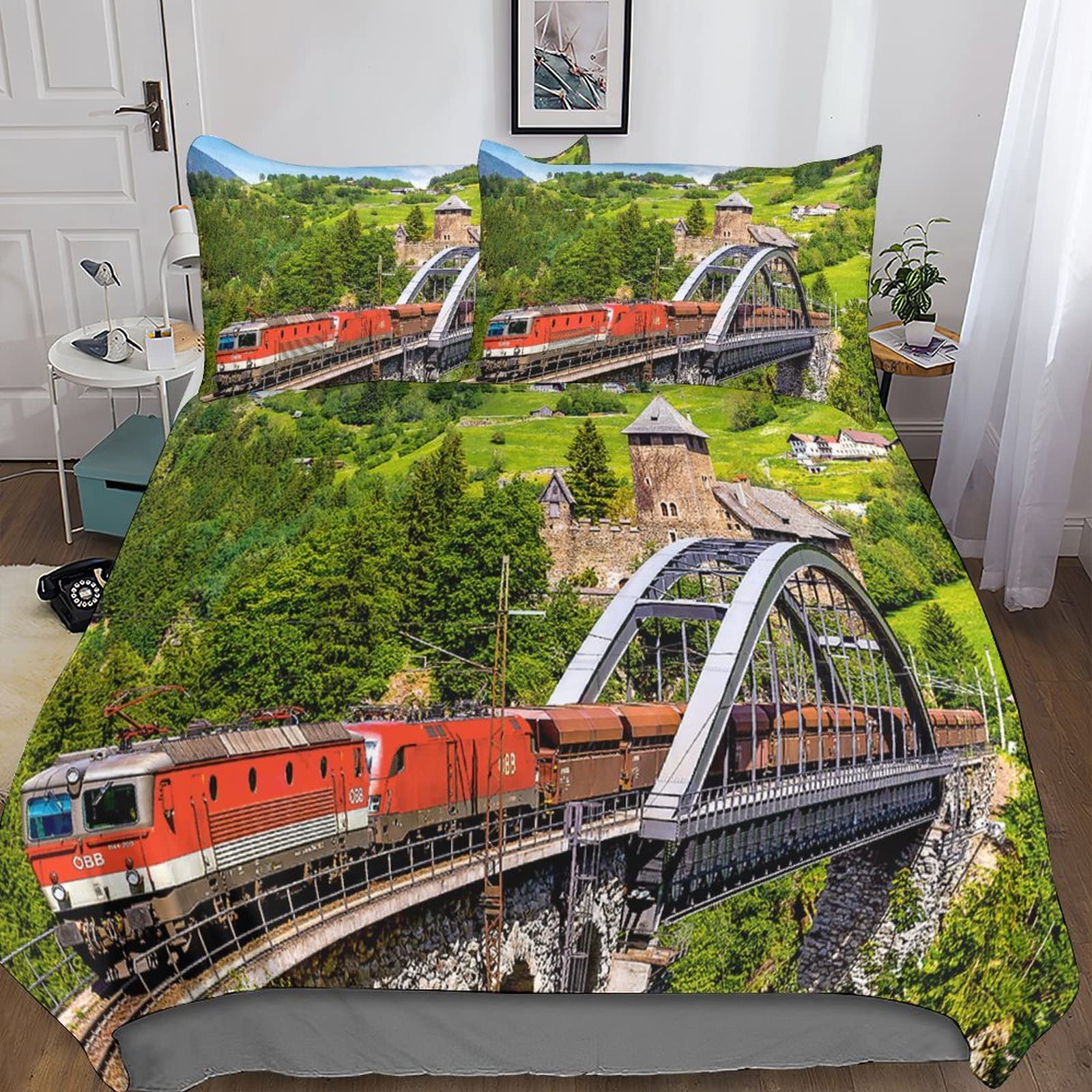 Jacobite Steam Train parure lit 200x200cm pour chambre enfant fan de train