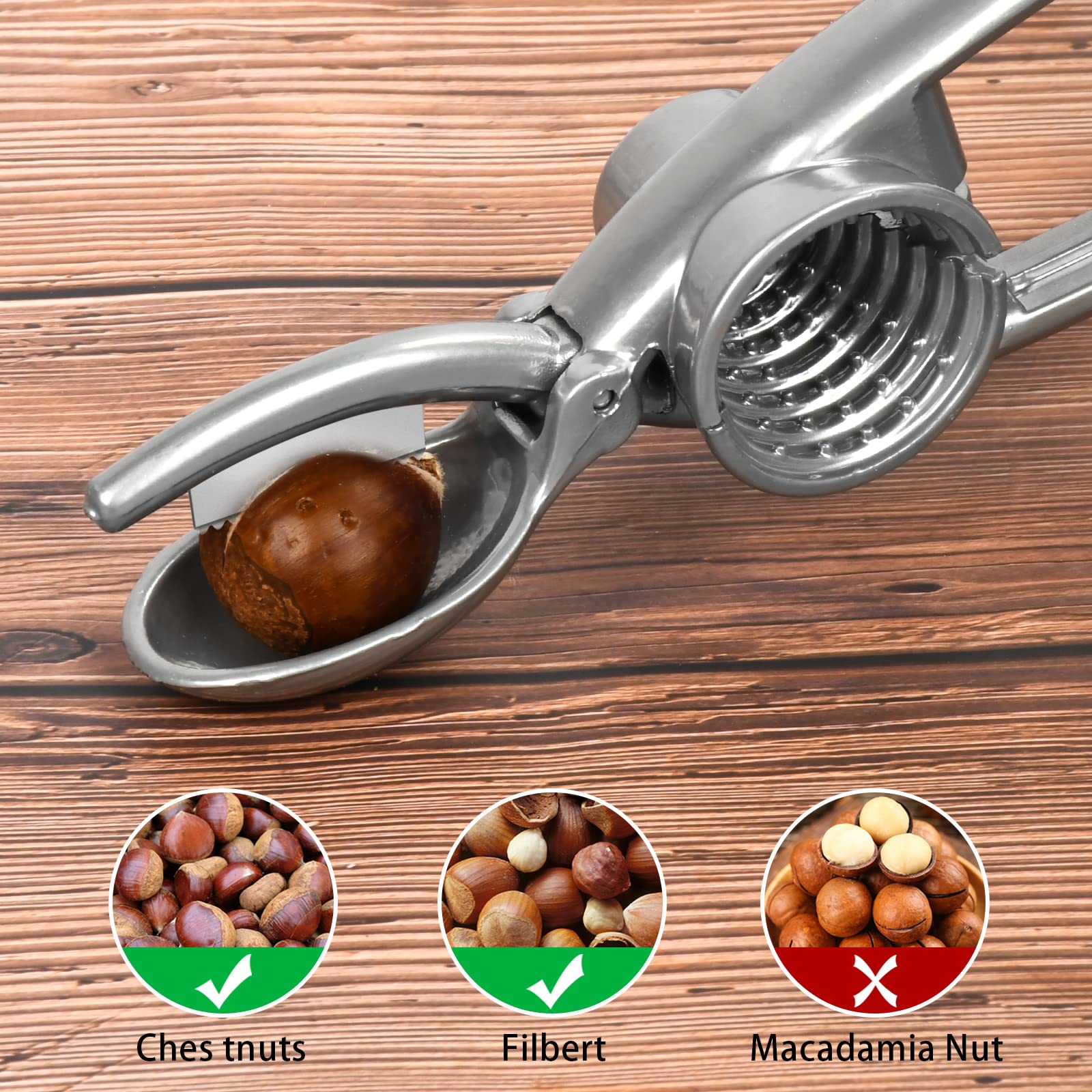 Pince A Chataigne Coupe-Châtaignes Multifonctionnel, Ouvre Chataigne En INOX, Pince Chataigne Clip Pour Châtaignes - Maison