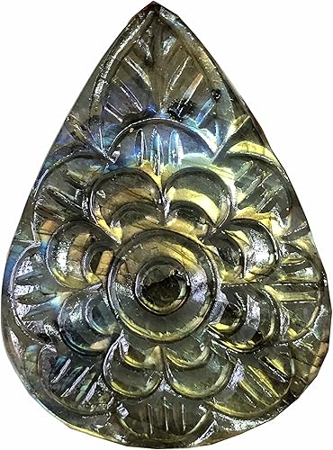 Piedras de labradorita de 79.15 unidades – Tamaño 1.693 x 1.299 in de chakra natural pulido Reiki piedras curativas de bolsillo y piedras