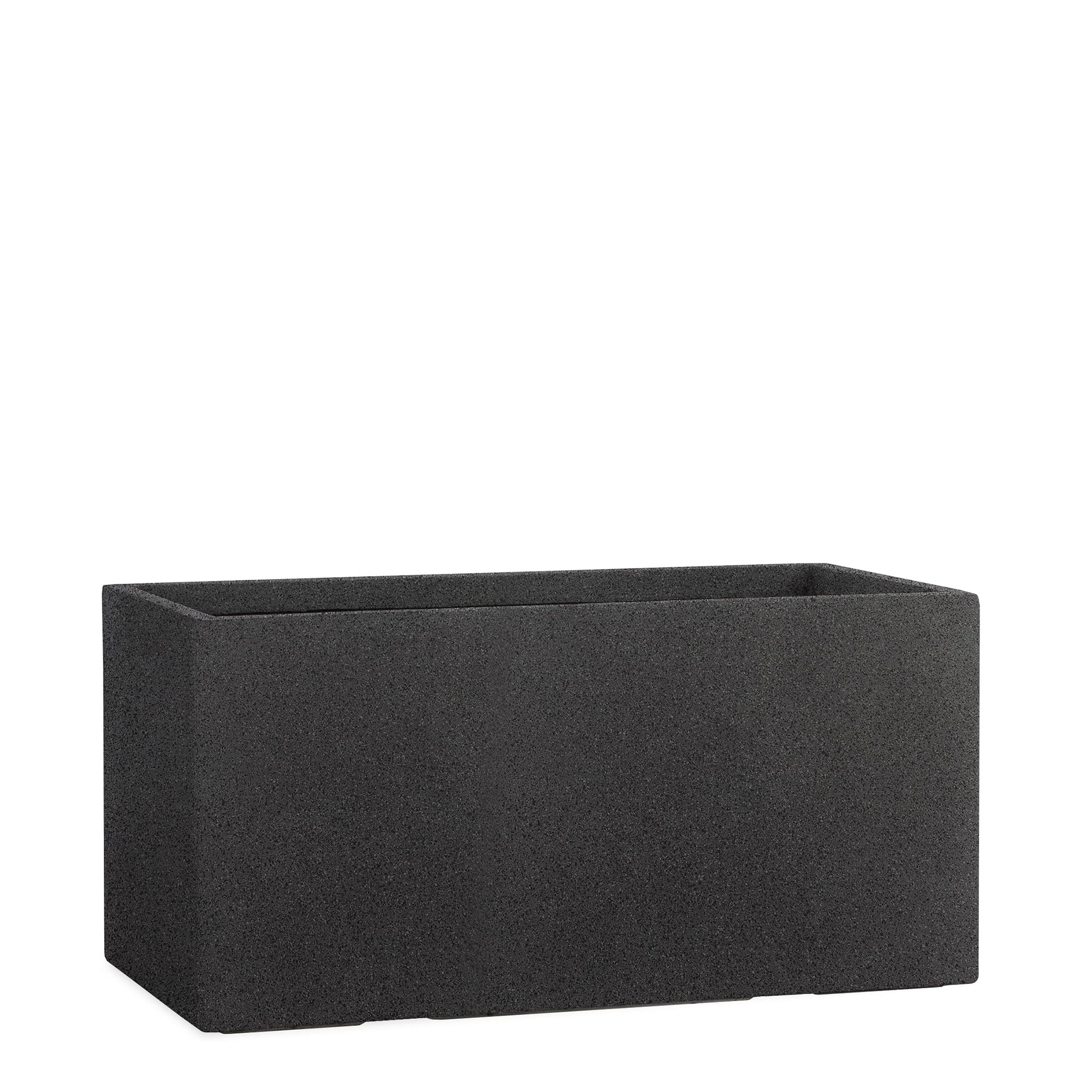 Pflanzwerk® Pflanzkübel TUB Granit Anthrazit 45x100x45cm XXL – Rechteckig – Großer Fiberglas Blumenkübel für außen und innen - Frostbeständig - UV-Schutz – Markenqualität