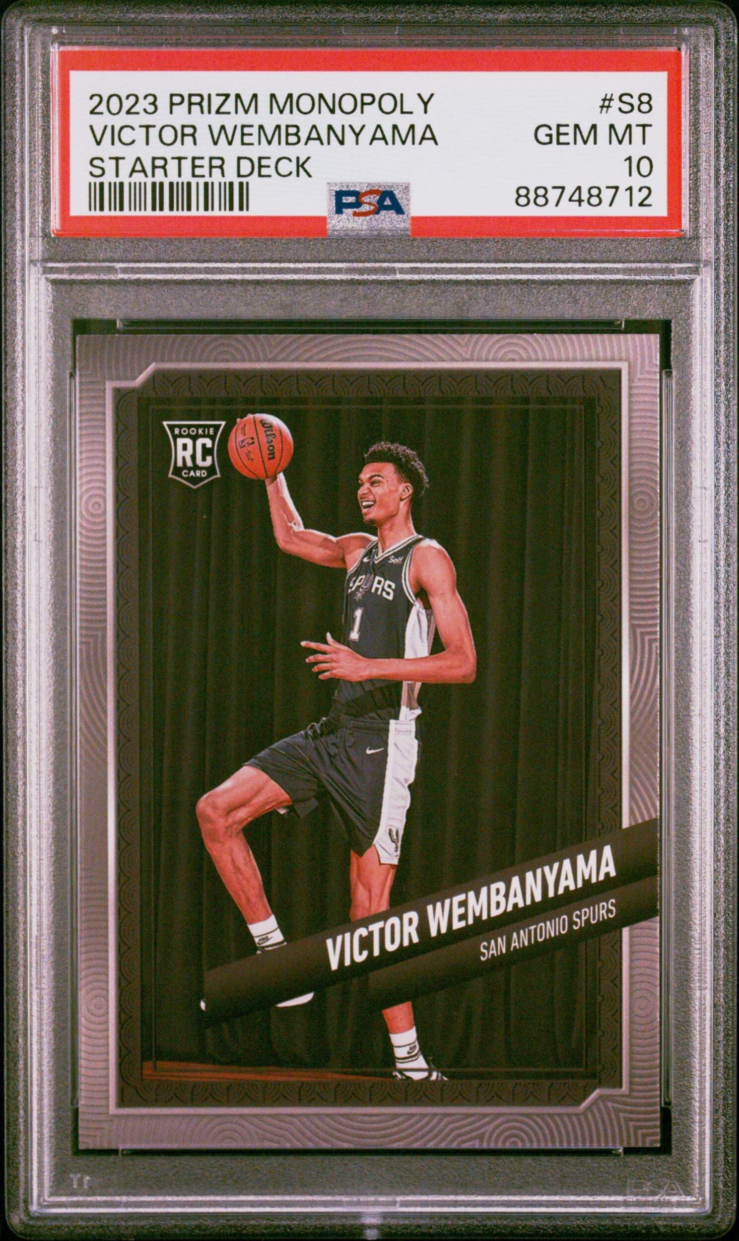 victor wembanyama graded cards 2023 Panini Prizm #136 Rookie RC Basketball Card PSA 10 Gem Mint have for collectors. Graded 2023 Panini Prizm Monopoly