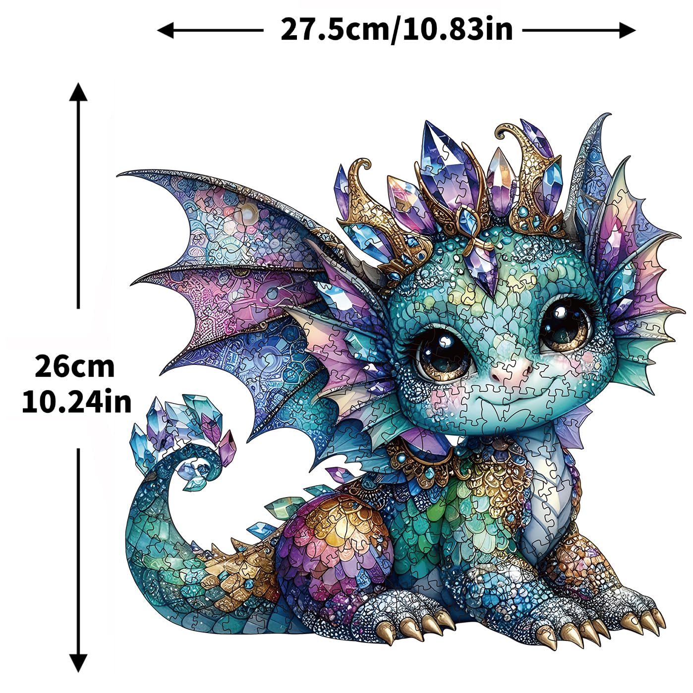 Wooden Puzzles for Adults 200 pcs Dragon Wooden Jigsaw Puzzles for Adults,Irregular shape animal puzzle, Puzzle 3, 200 Pieces - Image 5