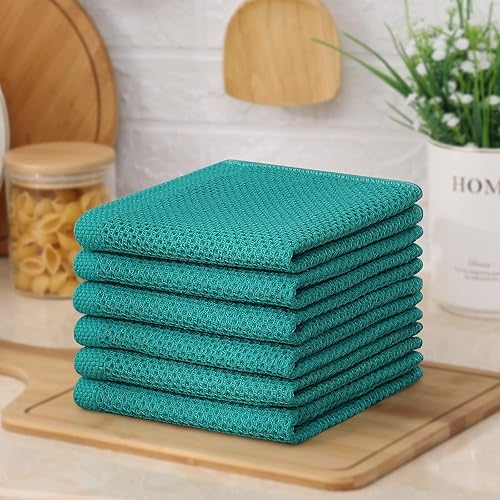 Miniatura 7 de Kitinjoy Paños de cocina 100% algodón, paquete de 6 paños de cocina ultra suaves y absorbentes para secar platos, toallas de cocina de secado