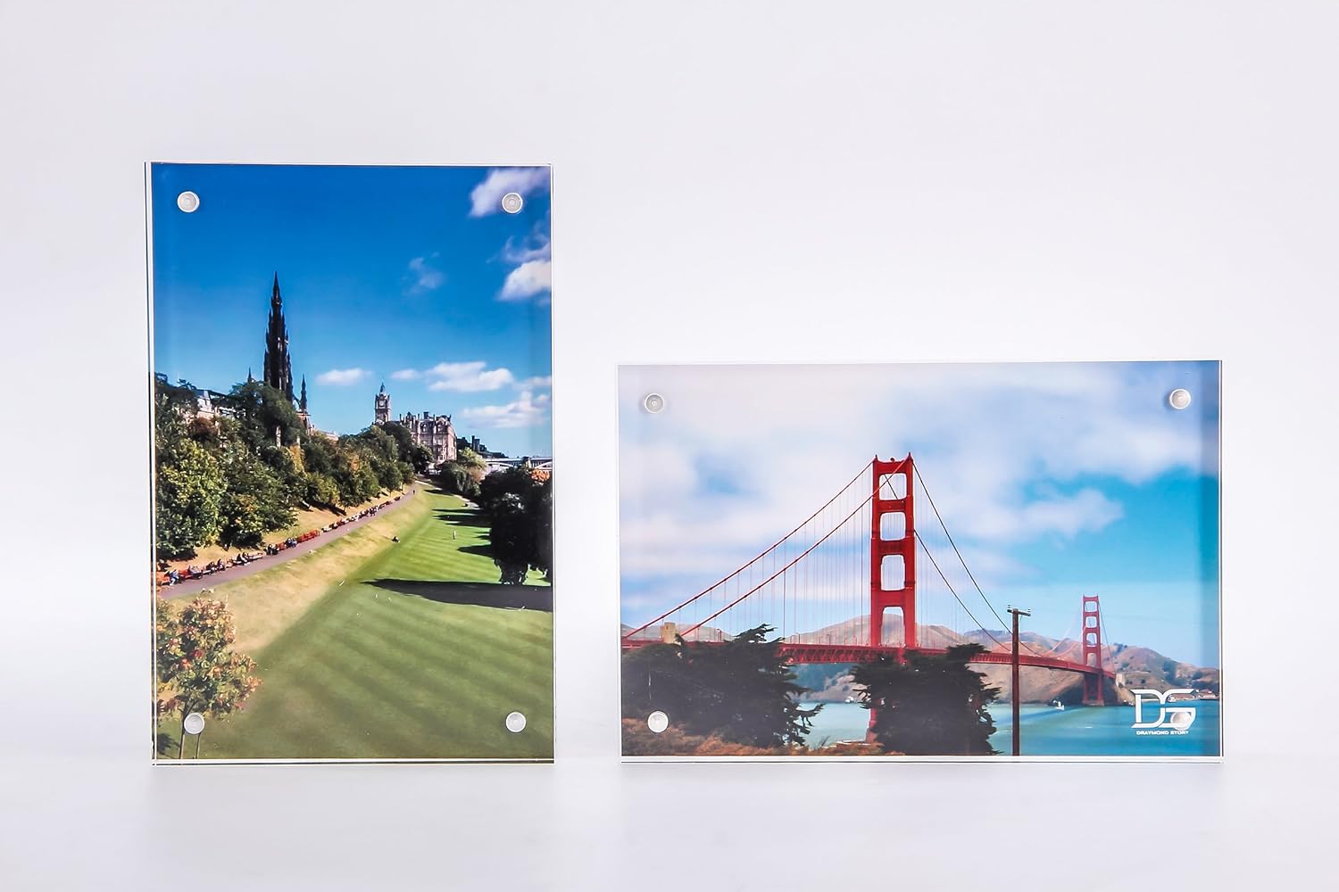 Draymond Story Acrylic Office Supplies Bundle 1 Magnetic Frame 4"x6" 1 Tape Dispenser (Desktop Stationery) …