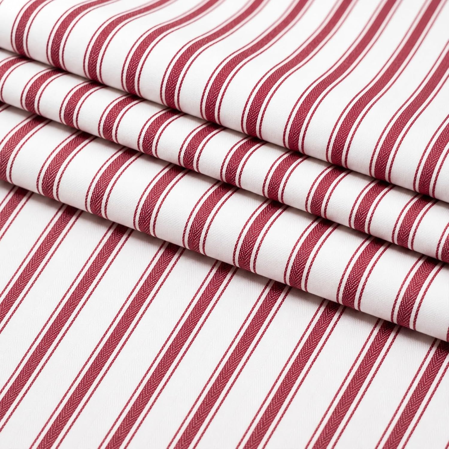 Fanfanwin 5 Yard Navy Blue White Ticking Stripe Fabric 100% Cotton 45" Wide Woven Ticking Fabric by The Yard for Upholstery Curtains Table Cloths Pillows Cushions Sewing Supplies DIY Crafts Decor