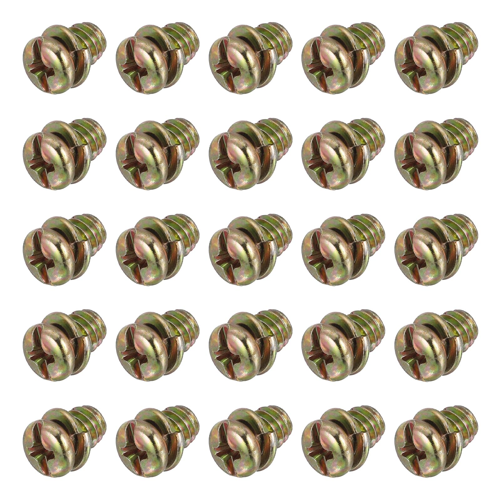 PATIKIL 20Pcs Ceiling Fan Blade Screws, 1/4"-20 x 5/16 Carbon Steel Phillips Pan Motor Replacement Screw for Lighting Ceiling Fan, Color-plated Zinc