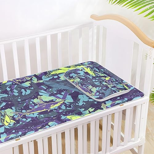 Miniatura 8 de Almohadilla de cama de bebé con funda de almohada de seda de hielo, transpirable, almohadilla de colchón para cuna, almohadilla de hielo para dormir