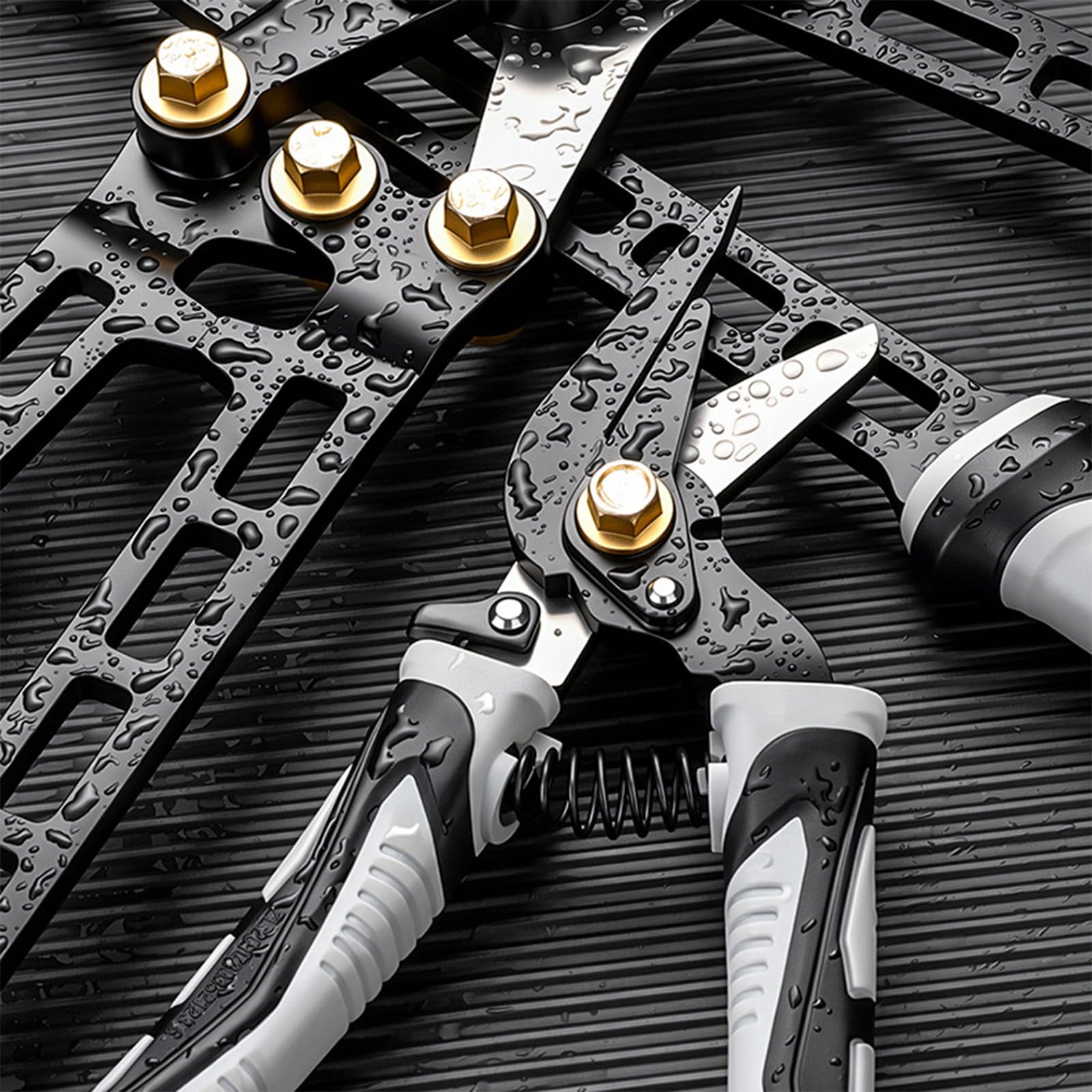 Taglierina per metallo portatile resistenza industriale con lama perforante ispessita e comoda impugnatura antiscivolo per cesoie professionali per nastri in acciaio resistenti