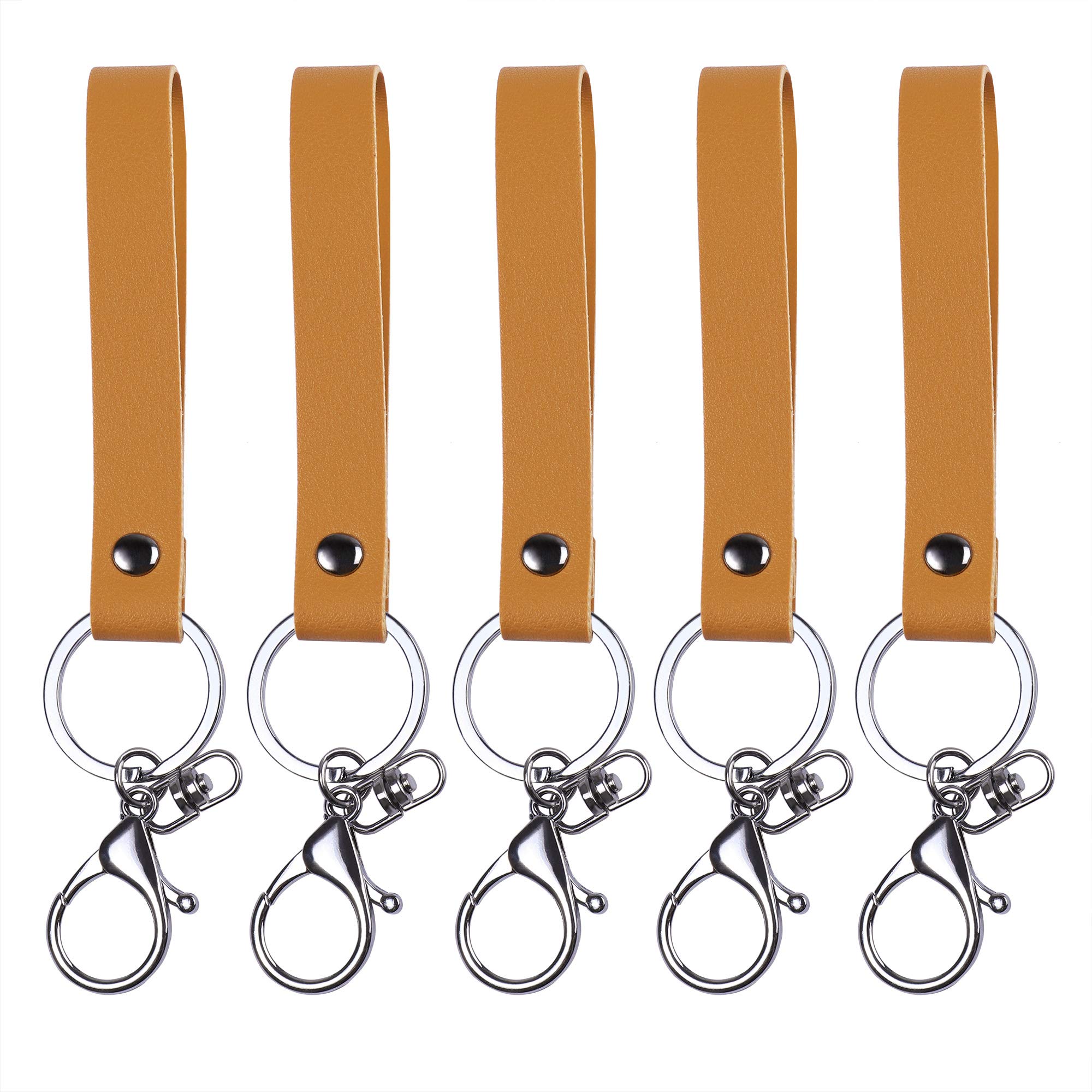 Key Chain LiveGallery Leather Keychain Set - 4 Handmade Key Rings With ...