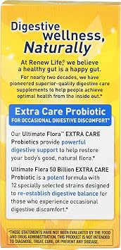 Renew Life Extra Care Digestive Probiotic 50 Billion CFU