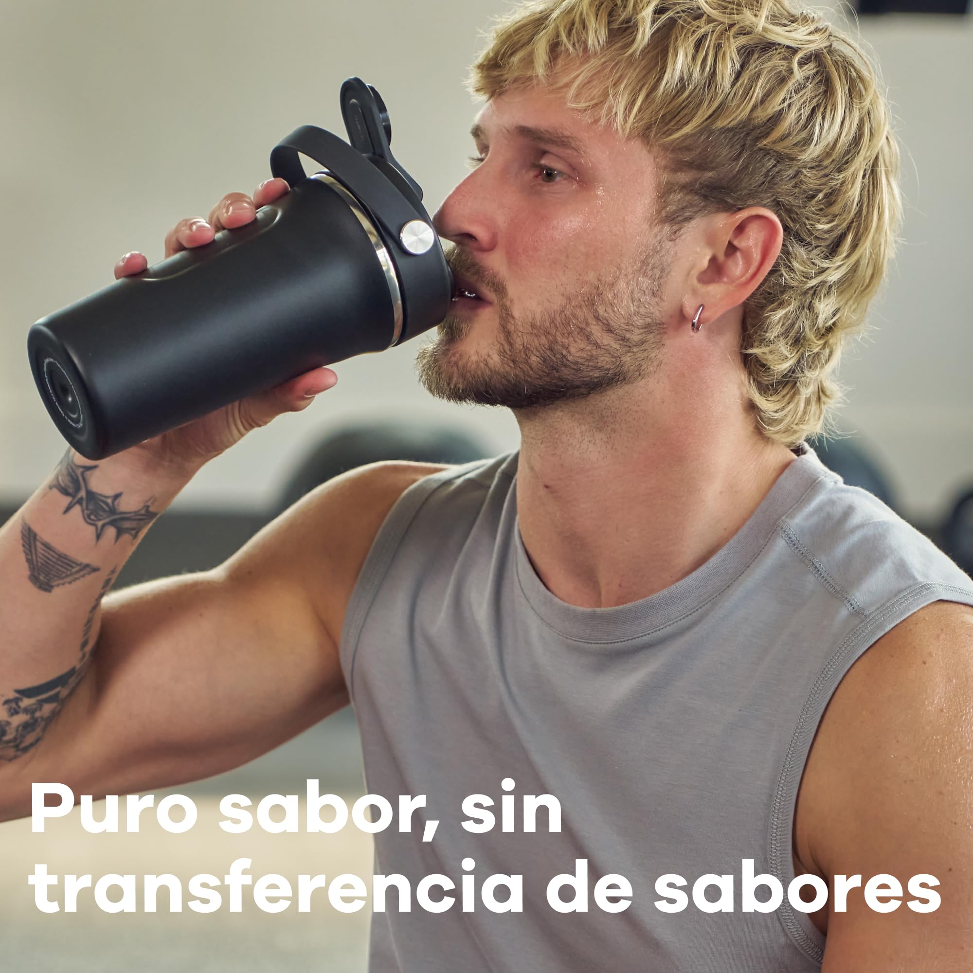 Hydro Flask - Insulated Shaker Bottle - Botella Mezcladora Aislada 709 ml (24 oz) para Batidos de Proteínas y Suplementos - Trillium