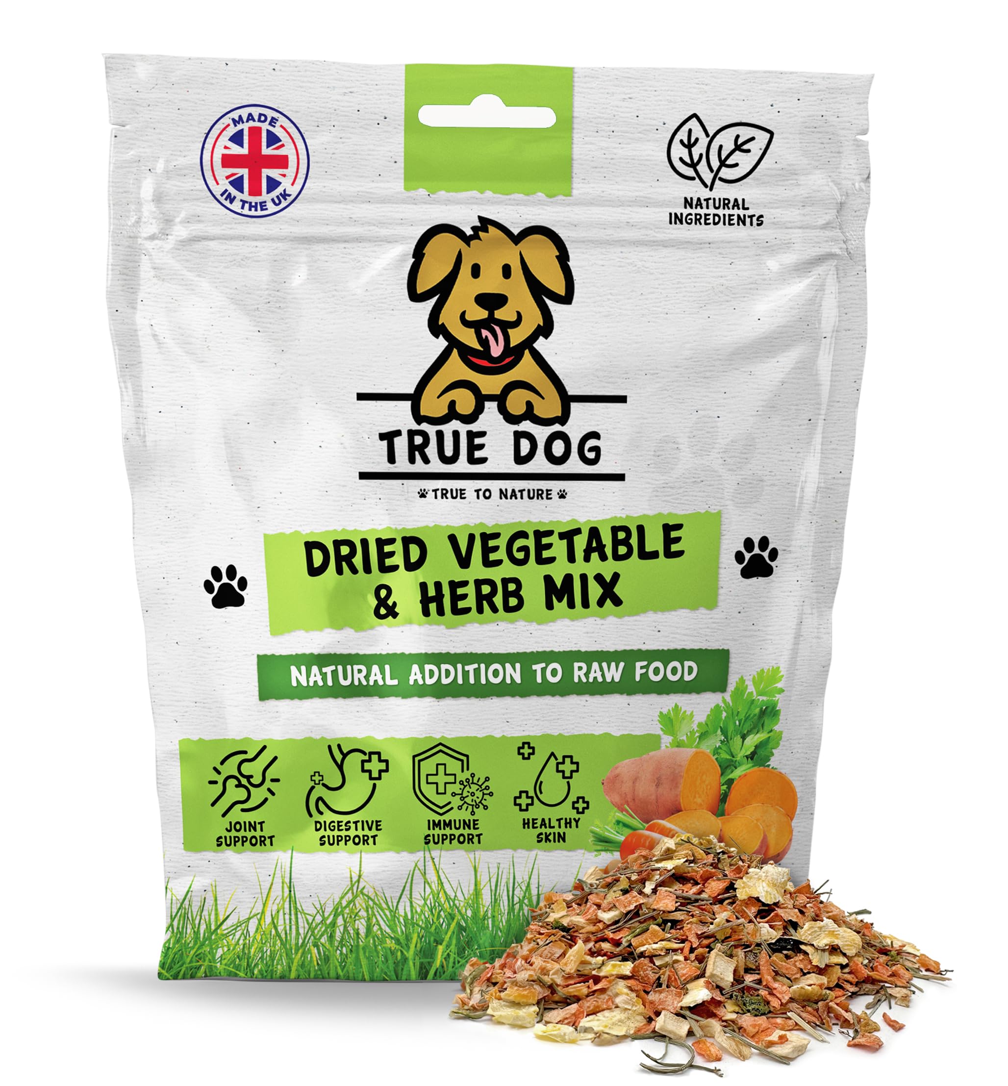 Dried Vegetable & Herb Mix for Dogs 700g | Raw Food, BARF Diet, Natural Veg Mix