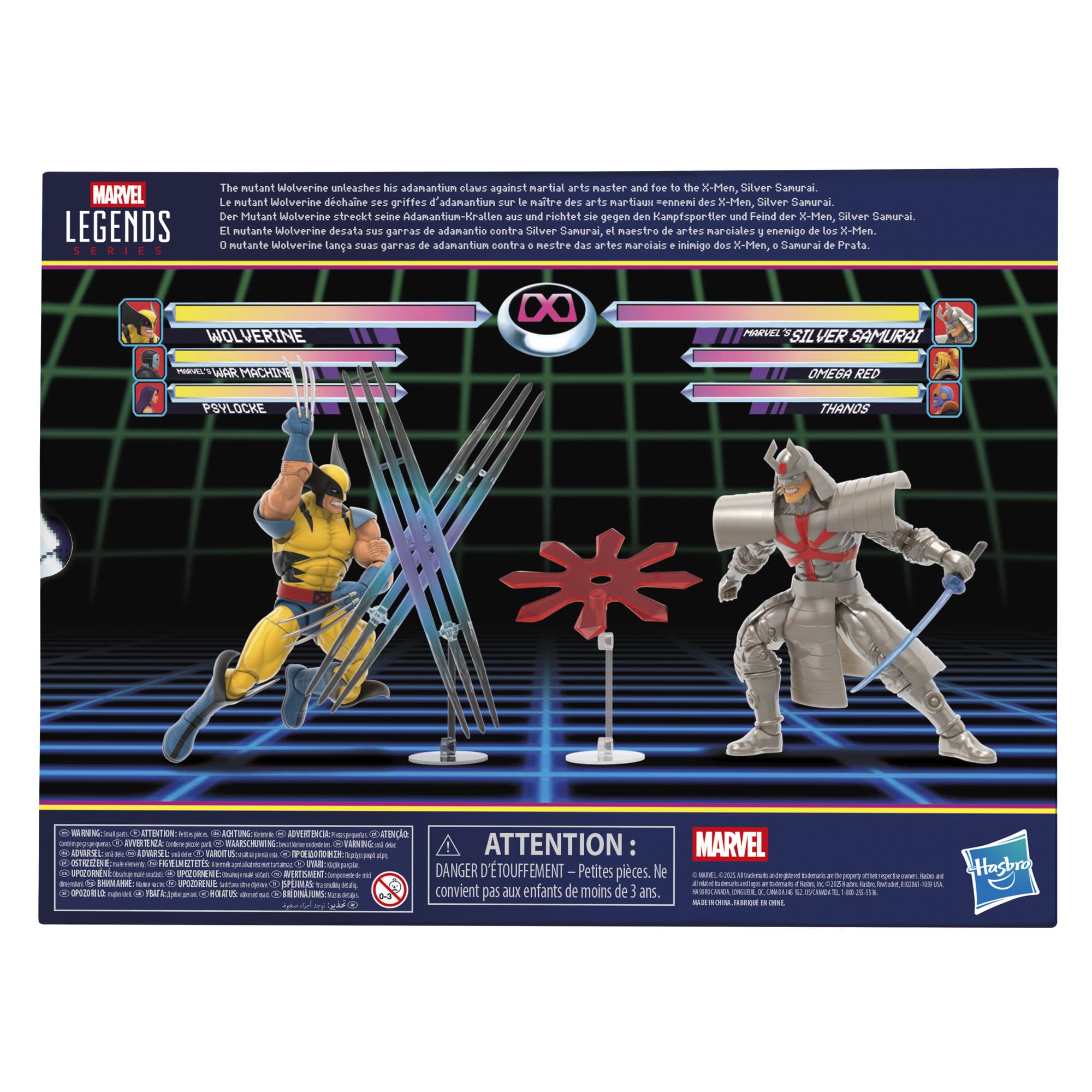 Marvel Legends Series Gamerverse, Lobezno vs. Marvel'S Silver Samurai, Figuras de acción coleccionables