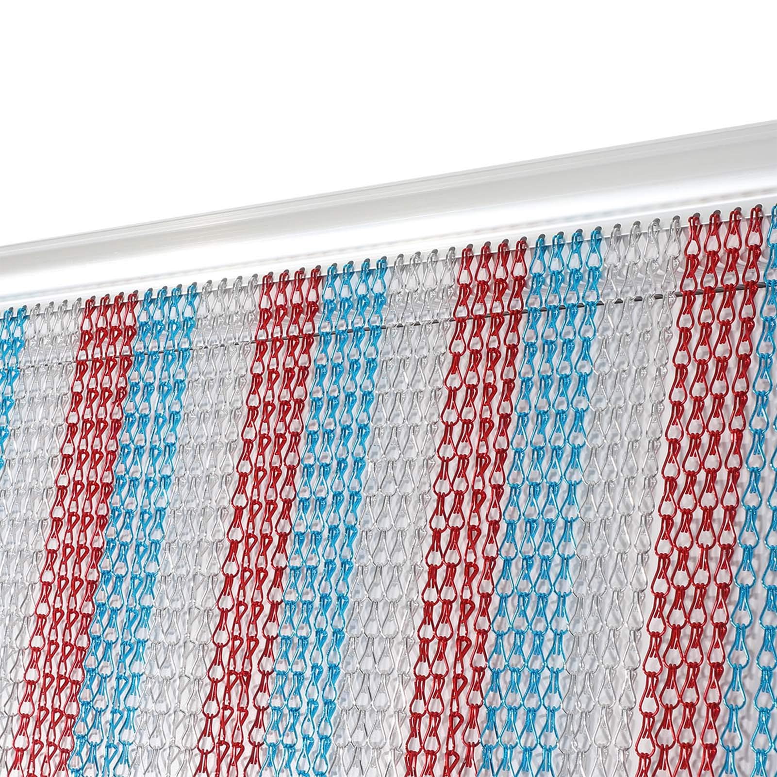LN COZY CORNER 90cm x 200cm Premium Aluminium Fly Screen Chain Curtain - Heavy Duty Insect Door Screen for Restaurants, Homes & Shops - Adjustable Metal Fly Curtain with Easy Installation — image 1
