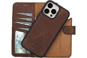 VENOULT Leather Wallet Case for iPhone 14, Magnetic Detachable 4 Card Holder