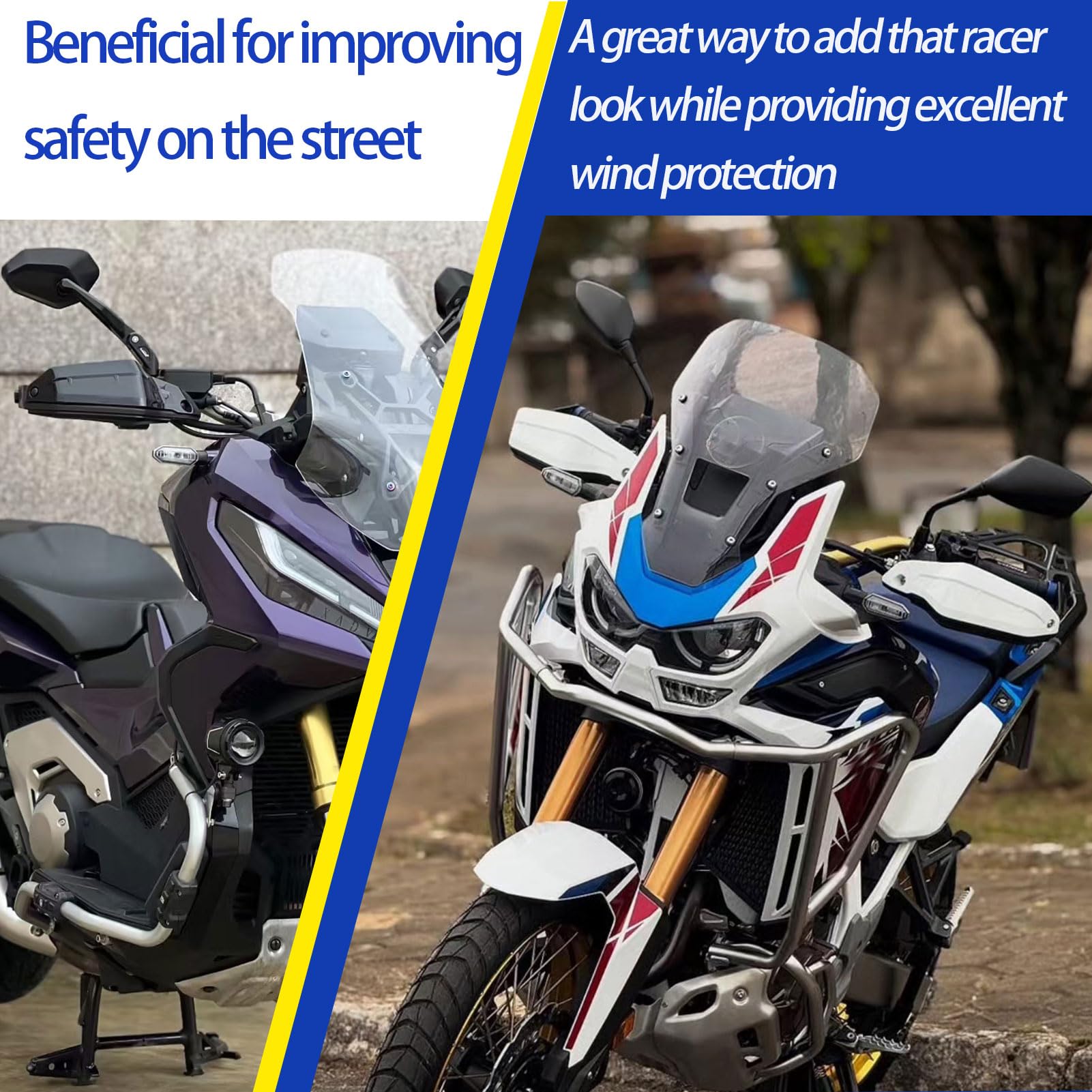 Moto Accesorios X-ADV 750 21-24 Protector Manillar Paramanos Guardamanos cubremanos Deflector de viento para Ho&n&da CRF 1100 L CRF1100L Africa Twin ADV Sports 20-25 (Negro)