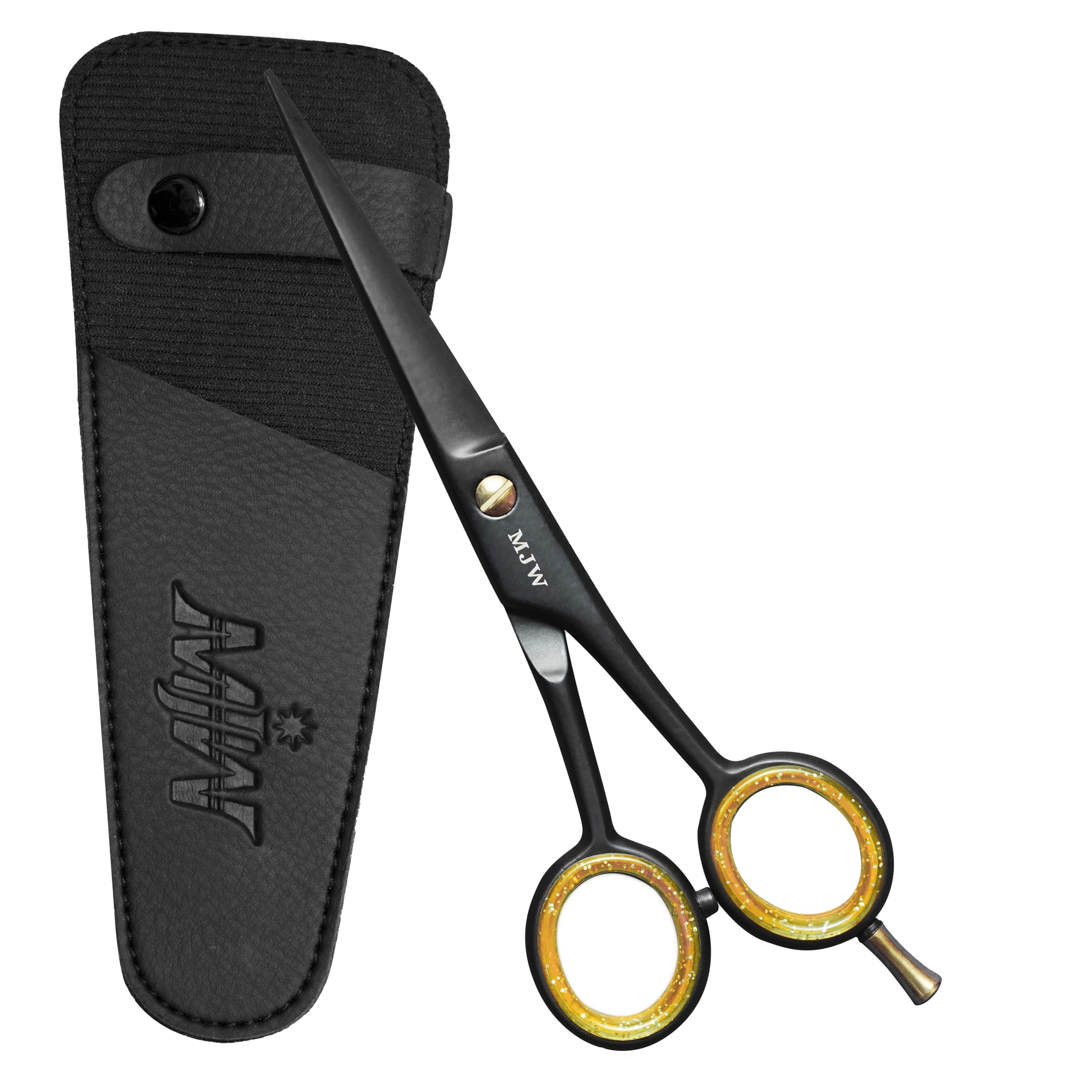 MJW Tijeras de Peluquería profesionales – Tijeras de Peluquero para Cortar el Cabello de Acero Inoxidable de 6,5" para Salones y Hogar, Ideales, Tijeras para Recortar el Cabello de Barba para Adultos