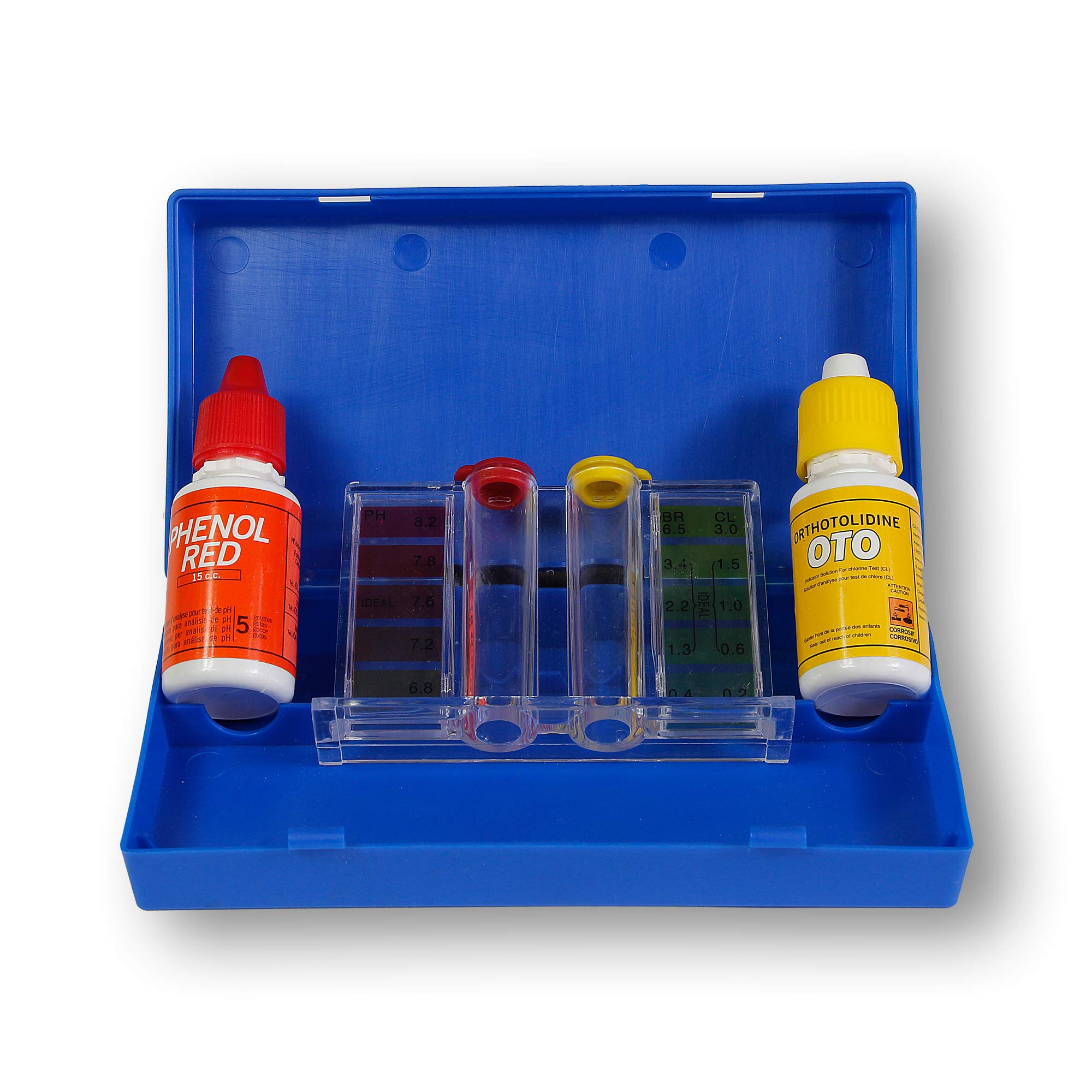 Wasserpflege-Set, 8-teilig, Chlor Granulat, Algenschutz, pH Plus Minus, Multi-Tabletten, Flockkartuschen, Pool-Reinigungsset inkl. Thermometer & Wassertester