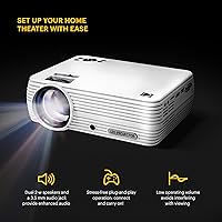 Vista 2 de KODAK Proyector FLIK X7 para el hogar (máximo 1080p HD) con trípode y estuche incluido Compacto, proyecta hasta 150 pulgadas con resolución nativa