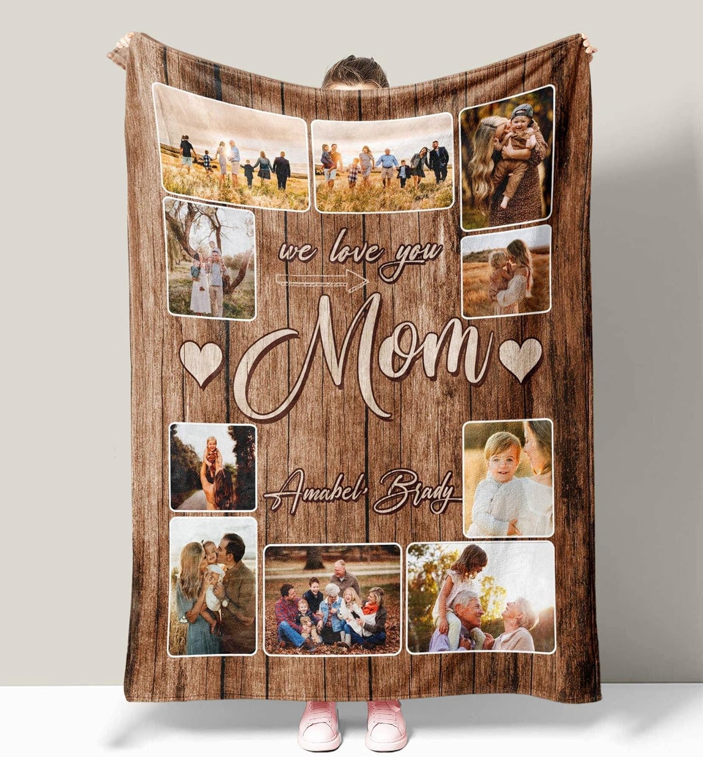 Ewan Personalized Mom Blanket with Picture, Custom Photo