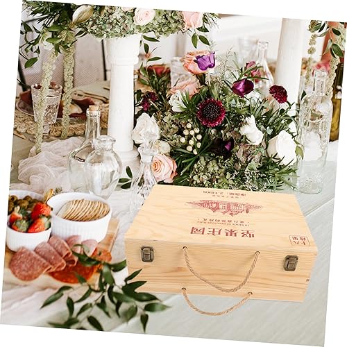 Miniatura 5 de EXCEART Box Wooden Storage Box Rustic Jewelry Case Wood Storage Case Trinket Case Wooden Jewelry Storage Case Wood Jewelry Case Wooden Jewelry