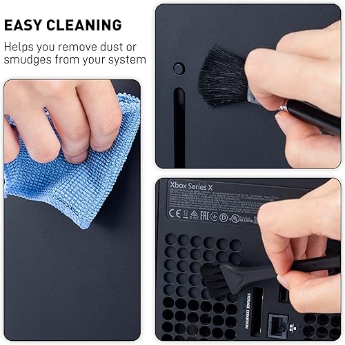 Miniatura 5 de RHOTALL Cubierta de filtro de polvo para Xbox Series X con filtro de polvo de PVC, tapones antipolvo de silicona para puertos, kit de polvo 13 en 1