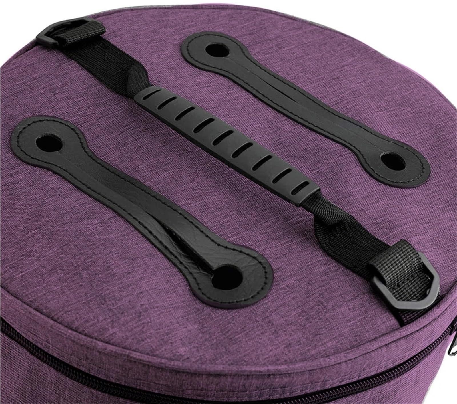 Bolsa de almacenamiento for lanas, organizador de herramientas de tejer redondas de tela Oxford con múltiples bolsillos for hilo, ganchos de ganchillo, bolso de agujas Para Hilos, Ganchillos(Purple)