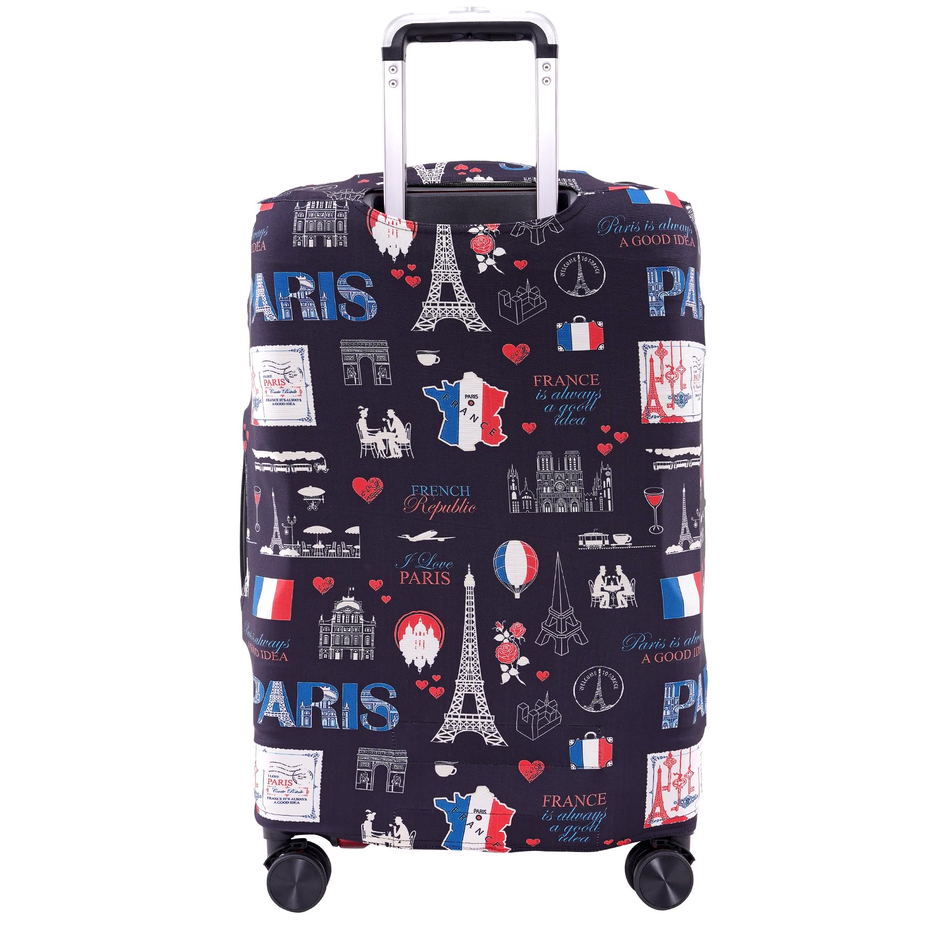Trolley Printed Cover Luggage Bag Polyester | Trolley Bags Cover| Suitcase | Travel | Protector | Printed | Washable| Anti-Scratch for Hard Luggage (Only Cover) (Small-20 inch)-image-25